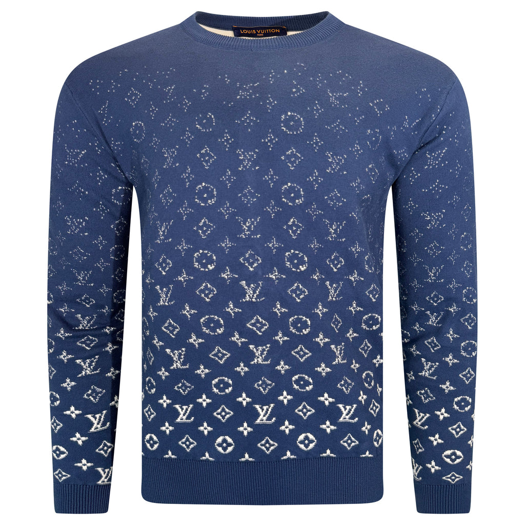 LOUIS VUITTON MONOGRAM SWEATSHIRT NAVY - SMALL (Fits Medium) | PRE OWNED - Affluent ArchivesUsed HIGH END DESIGNER CLOTHING