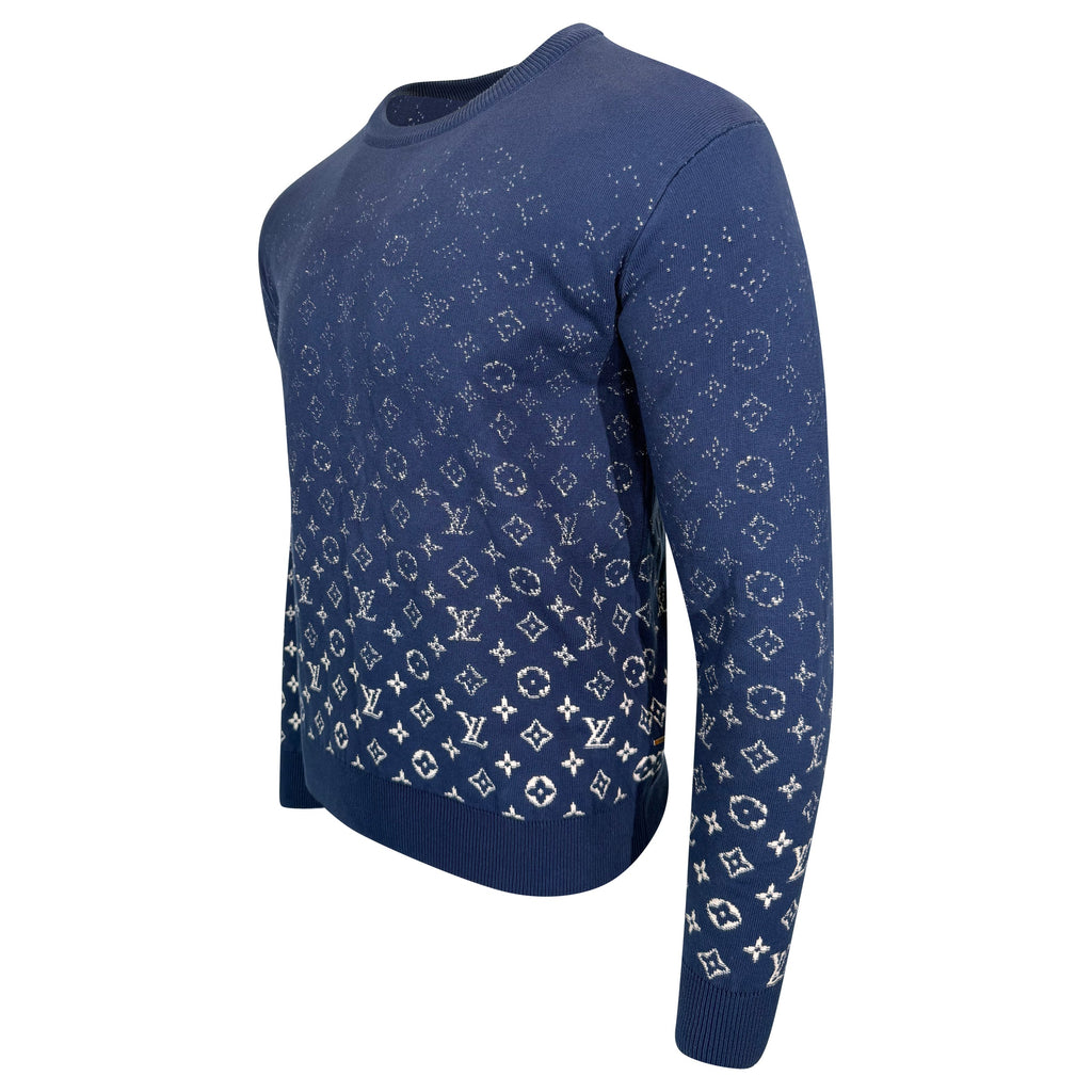 LOUIS VUITTON MONOGRAM SWEATSHIRT NAVY - SMALL (Fits Medium) | PRE OWNED - Affluent ArchivesUsed HIGH END DESIGNER CLOTHING