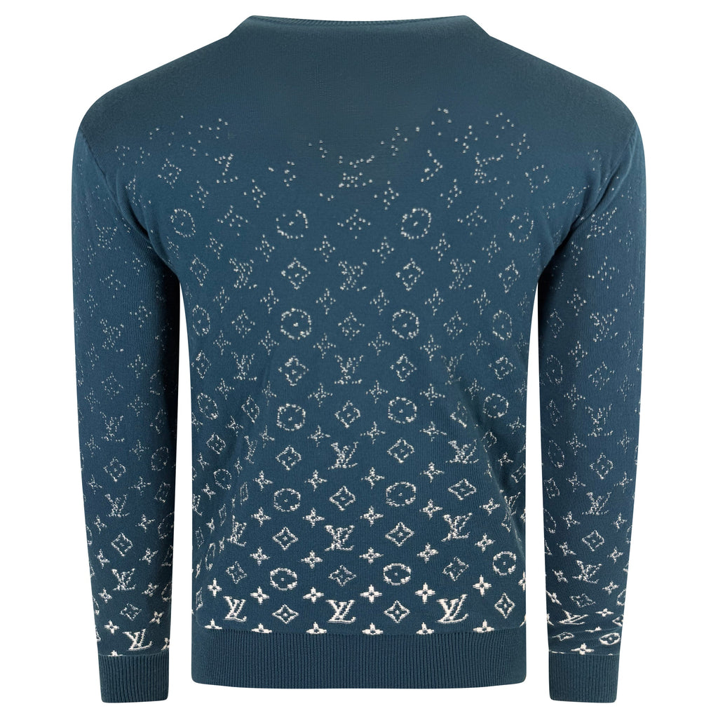 LOUIS VUITTON MONOGRAM SWEATSHIRT TURQOISE - SMALL | PRE OWNED - Affluent ArchivesUsed HIGH END DESIGNER CLOTHING