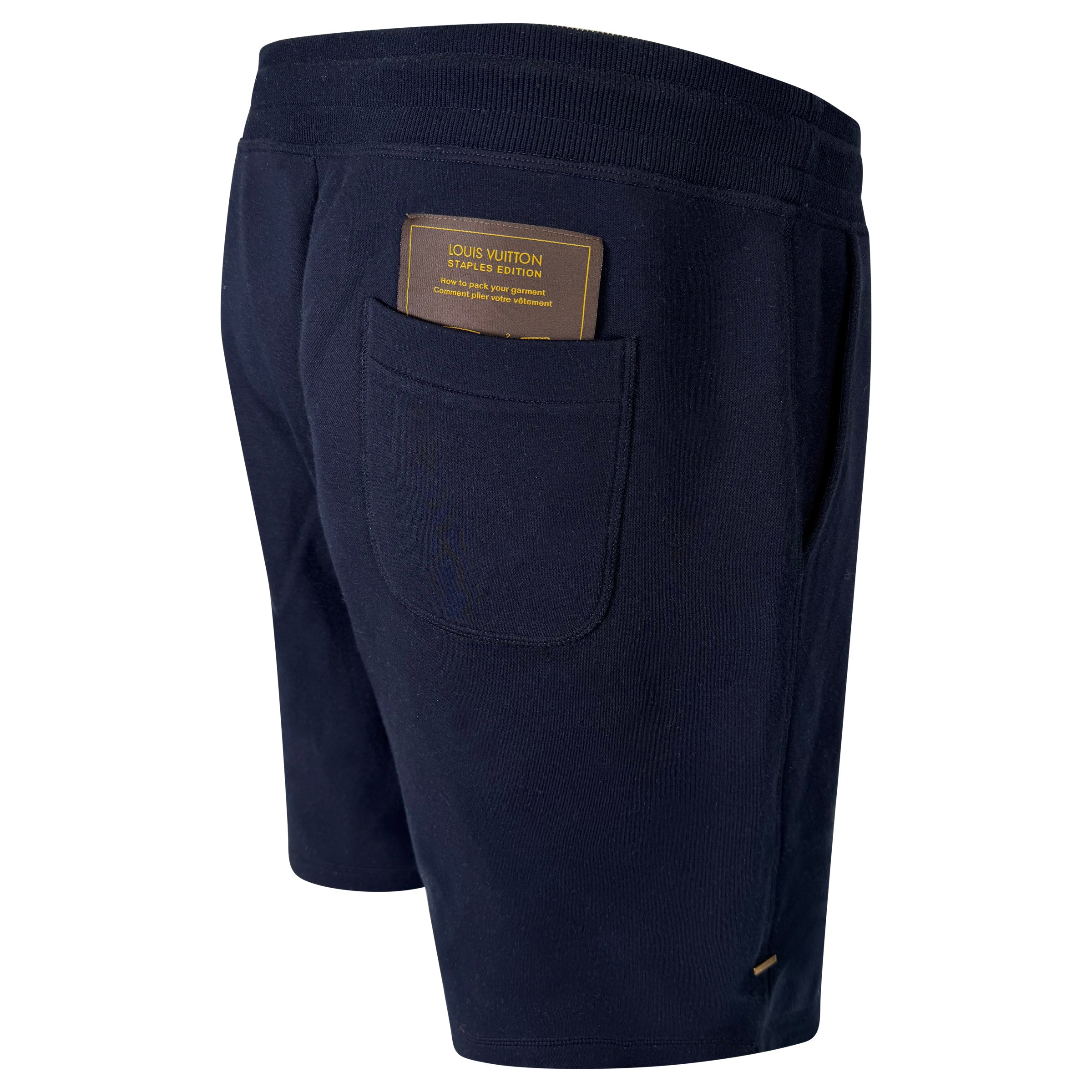 LOUIS VUITTON NAVY COTTON STAPLES SHORTS - XL (NEW WITHOUT TAGS) - Affluent ArchivesUsed HIGH END DESIGNER CLOTHING