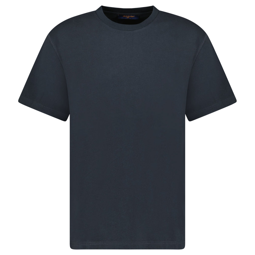 LOUIS VUITTON NAVY INSIDE OUT STAPLES T SHIRT - XL - Affluent ArchivesUsed HIGH END DESIGNER CLOTHING