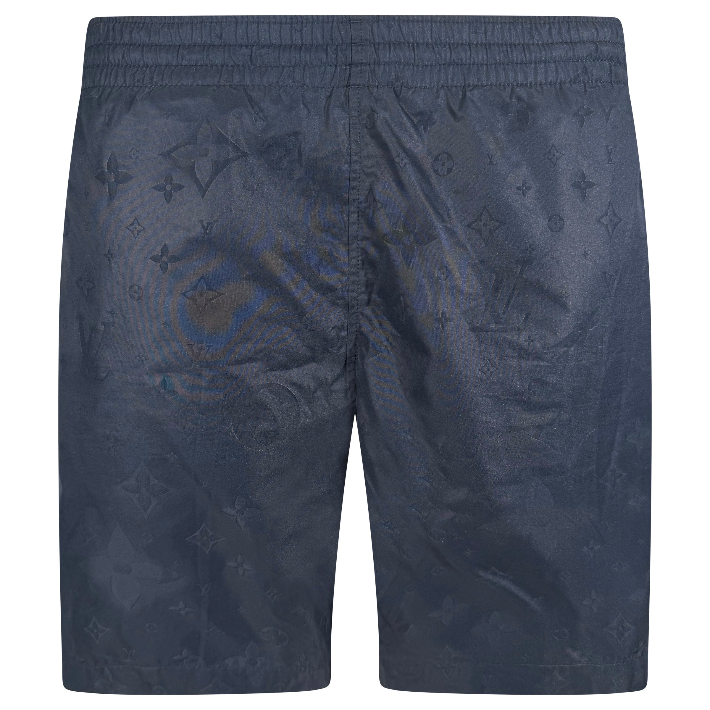 LOUIS VUITTON NAVY MONOGRAM SWIM SHORTS - XL | NEW WITH TAGS - Affluent ArchivesUsed HIGH END DESIGNER CLOTHING