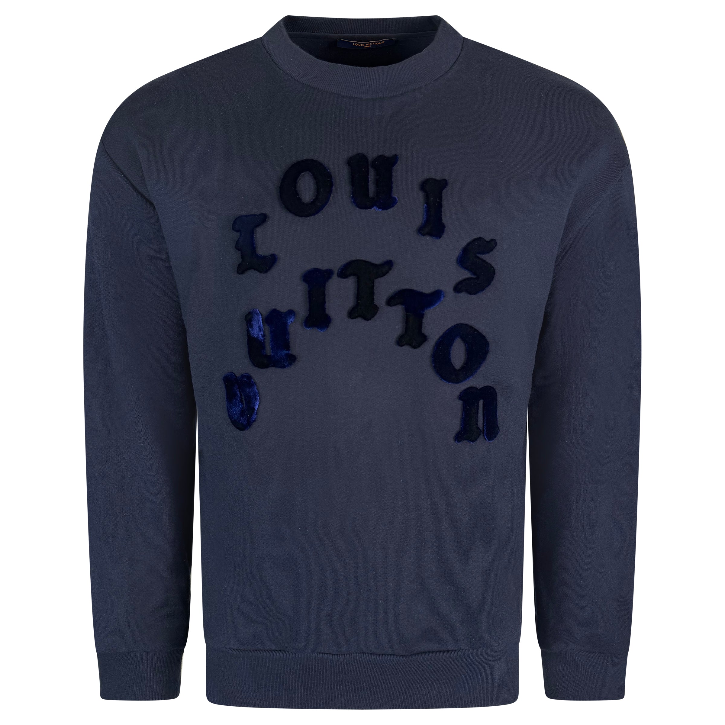 LOUIS VUITTON NAVY SWEATSHIRT - XL - Affluent ArchivesUsed HIGH END DESIGNER CLOTHING