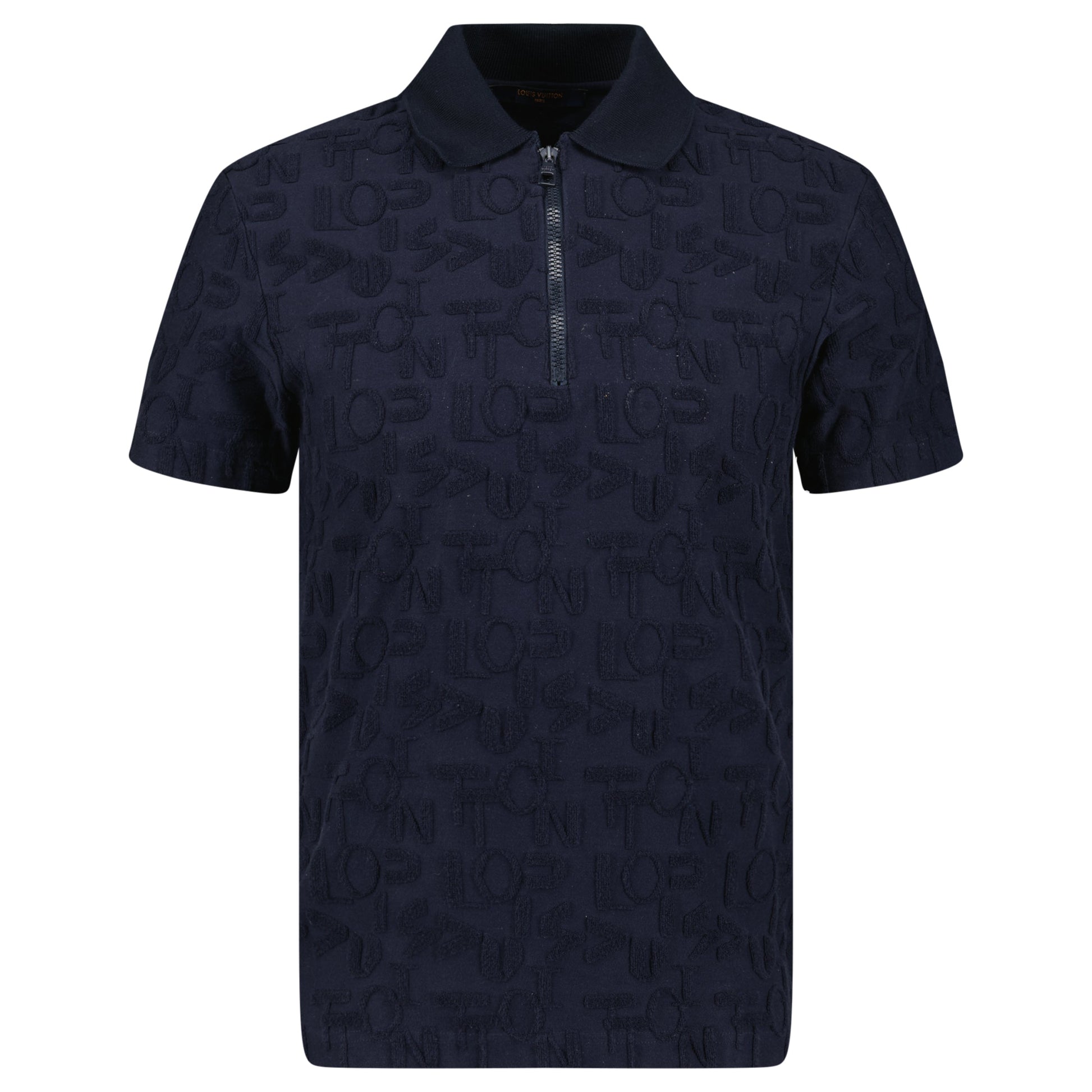LOUIS VUITTON NAVY TOWELLING POLO - XS - Affluent ArchivesUsed HIGH END DESIGNER CLOTHING