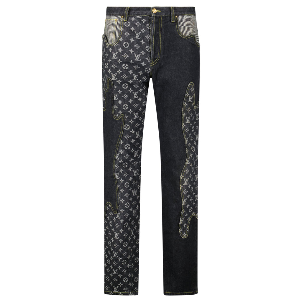 LOUIS VUITTON NIGO CRAZY MONOGRAM JEANS - 30W/32 (Fits 32W) - Affluent ArchivesUsed HIGH END DESIGNER CLOTHING