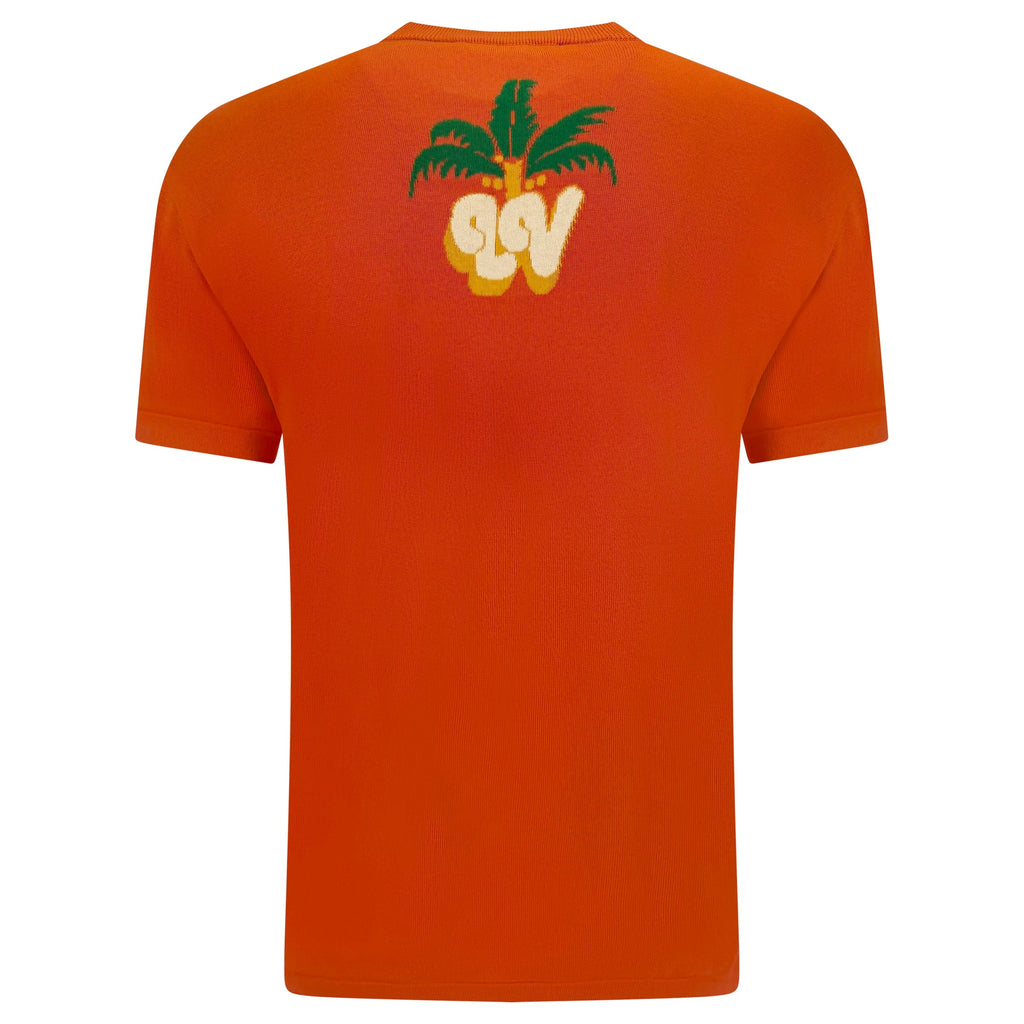 LOUIS VUITTON ORANGE KNITTED LOGO T SHIRT - MEDIUM (Fits Large) | PRE OWNED - Affluent ArchivesUsed HIGH END DESIGNER CLOTHING
