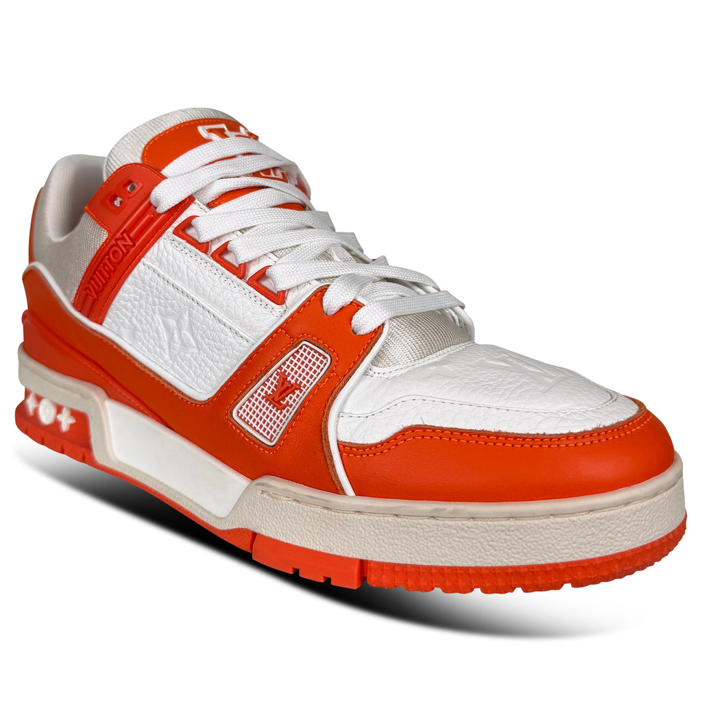 LOUIS VUITTON ORANGE LV TRAINER - UK 6.5 (Fit 7.5)| | PRE OWNED - Affluent ArchivesUsed HIGH END DESIGNER CLOTHING