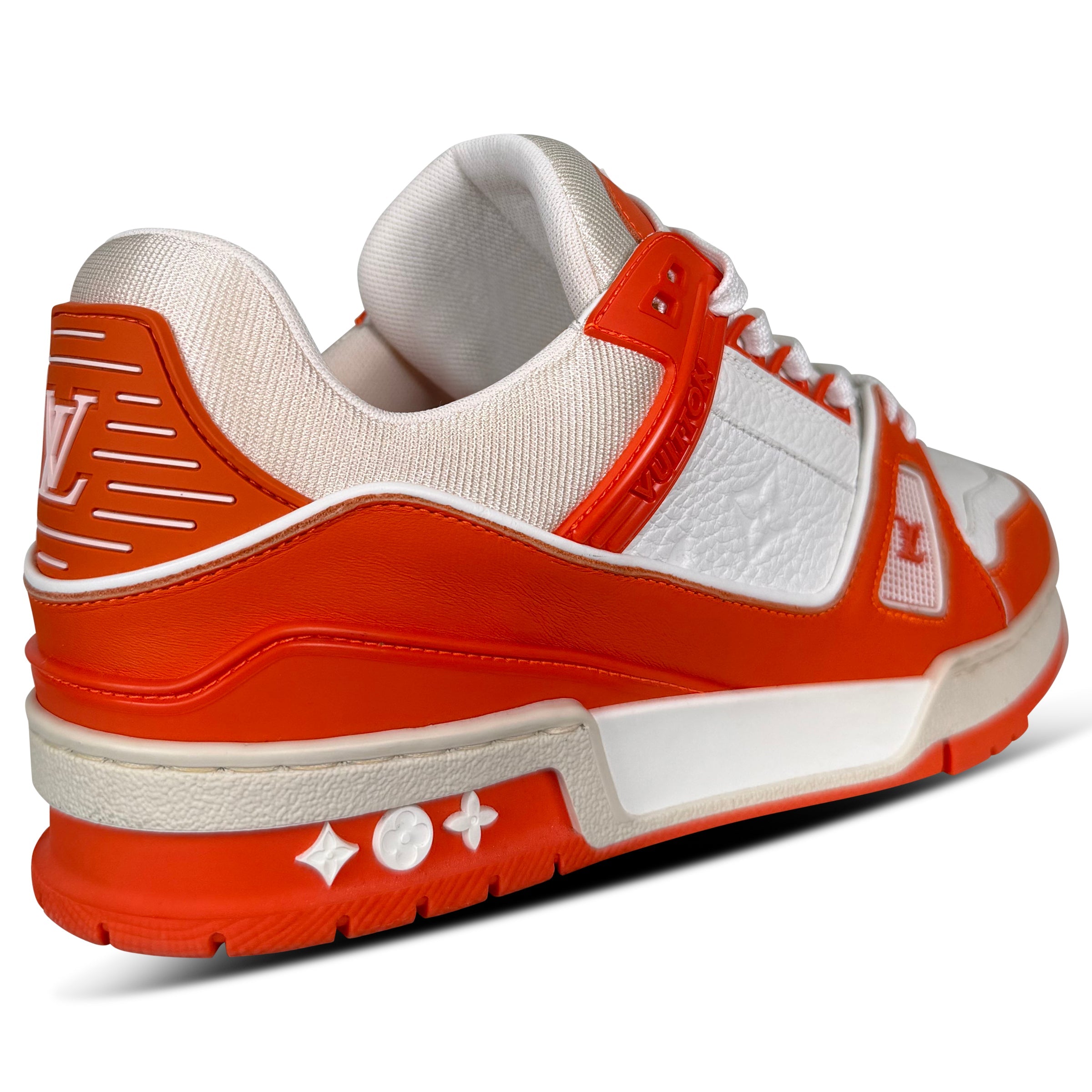 LOUIS VUITTON ORANGE LV TRAINER - UK 6.5 (Fit 7.5)| | PRE OWNED - Affluent ArchivesUsed HIGH END DESIGNER CLOTHING
