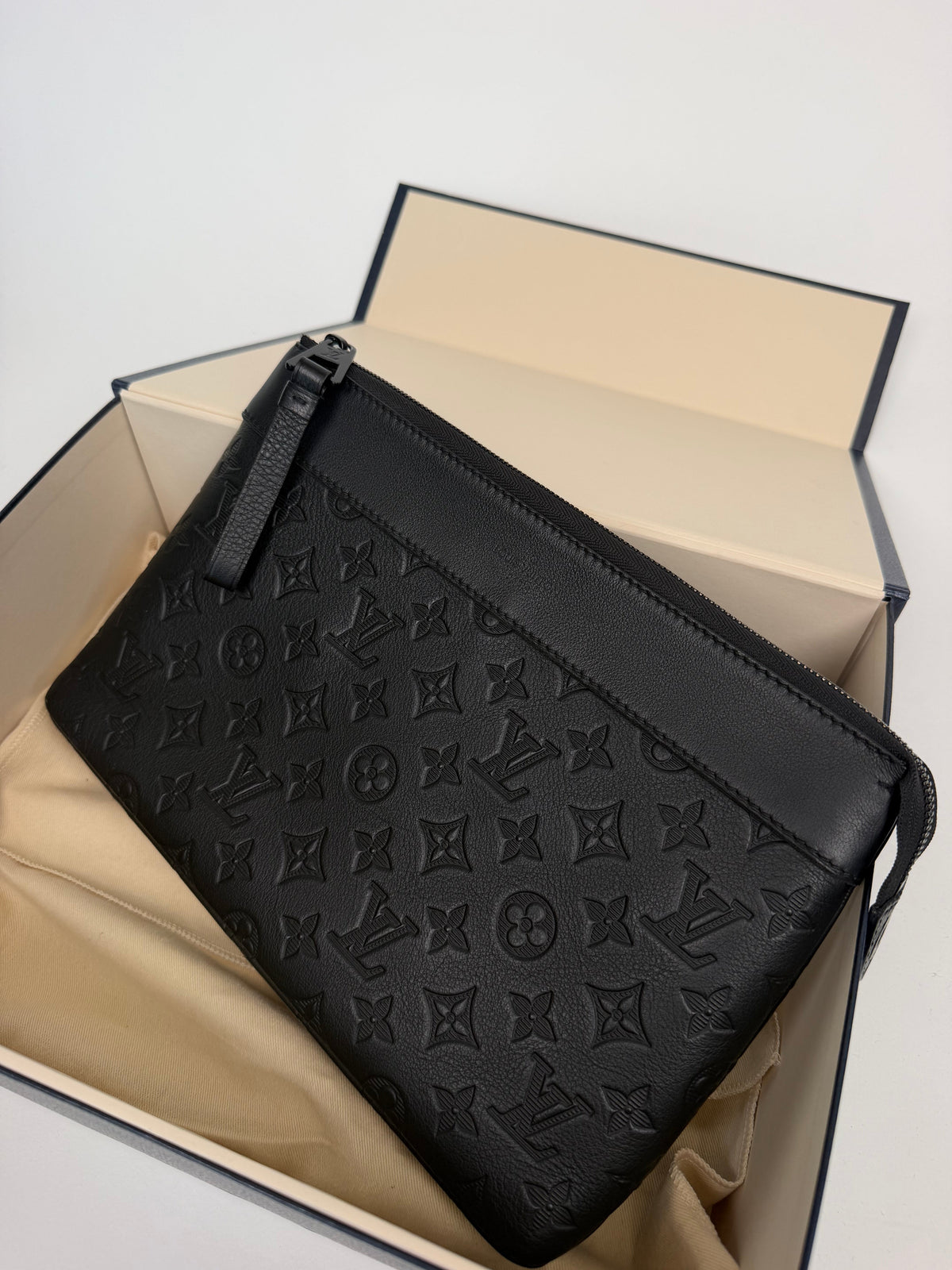 LOUIS VUITTON POCHETTE VOYAGE SOUPLE MONOGRAM SHADOW | NEW - Affluent ArchivesUsed HIGH END DESIGNER CLOTHING
