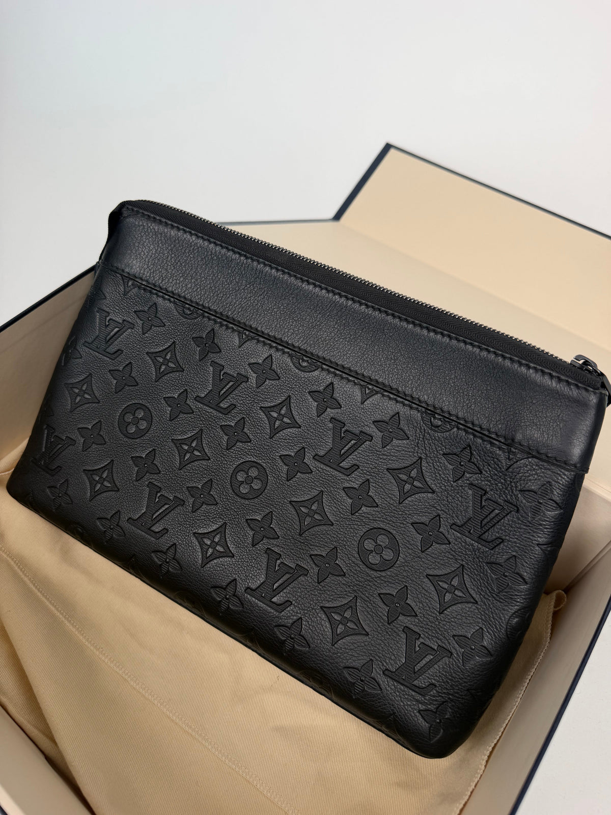 LOUIS VUITTON POCHETTE VOYAGE SOUPLE MONOGRAM SHADOW | NEW - Affluent ArchivesUsed HIGH END DESIGNER CLOTHING