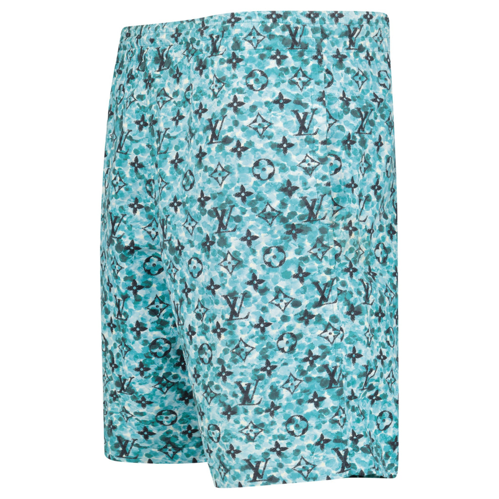 LOUIS VUITTON POINTILLISM BLUE MONOGRAM SWIM SHORTS- MEDIUM | PRE OWNED - Affluent ArchivesUsed HIGH END DESIGNER CLOTHING