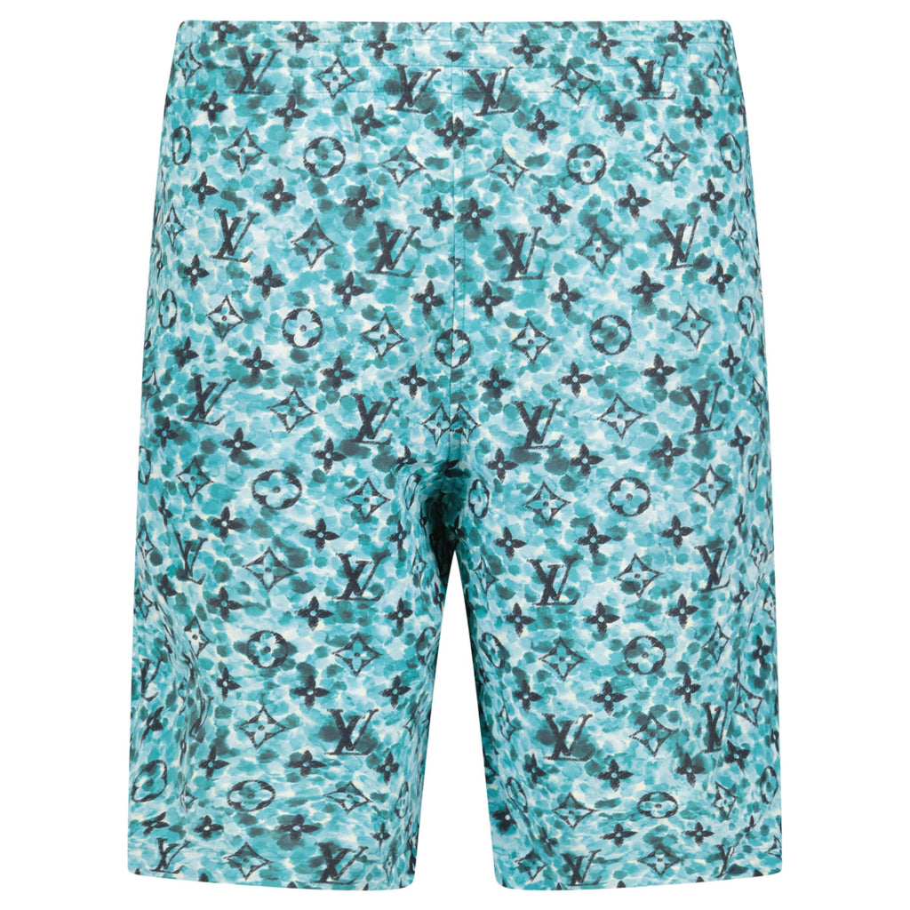 LOUIS VUITTON POINTILLISM BLUE MONOGRAM SWIM SHORTS- MEDIUM | PRE OWNED - Affluent ArchivesUsed HIGH END DESIGNER CLOTHING