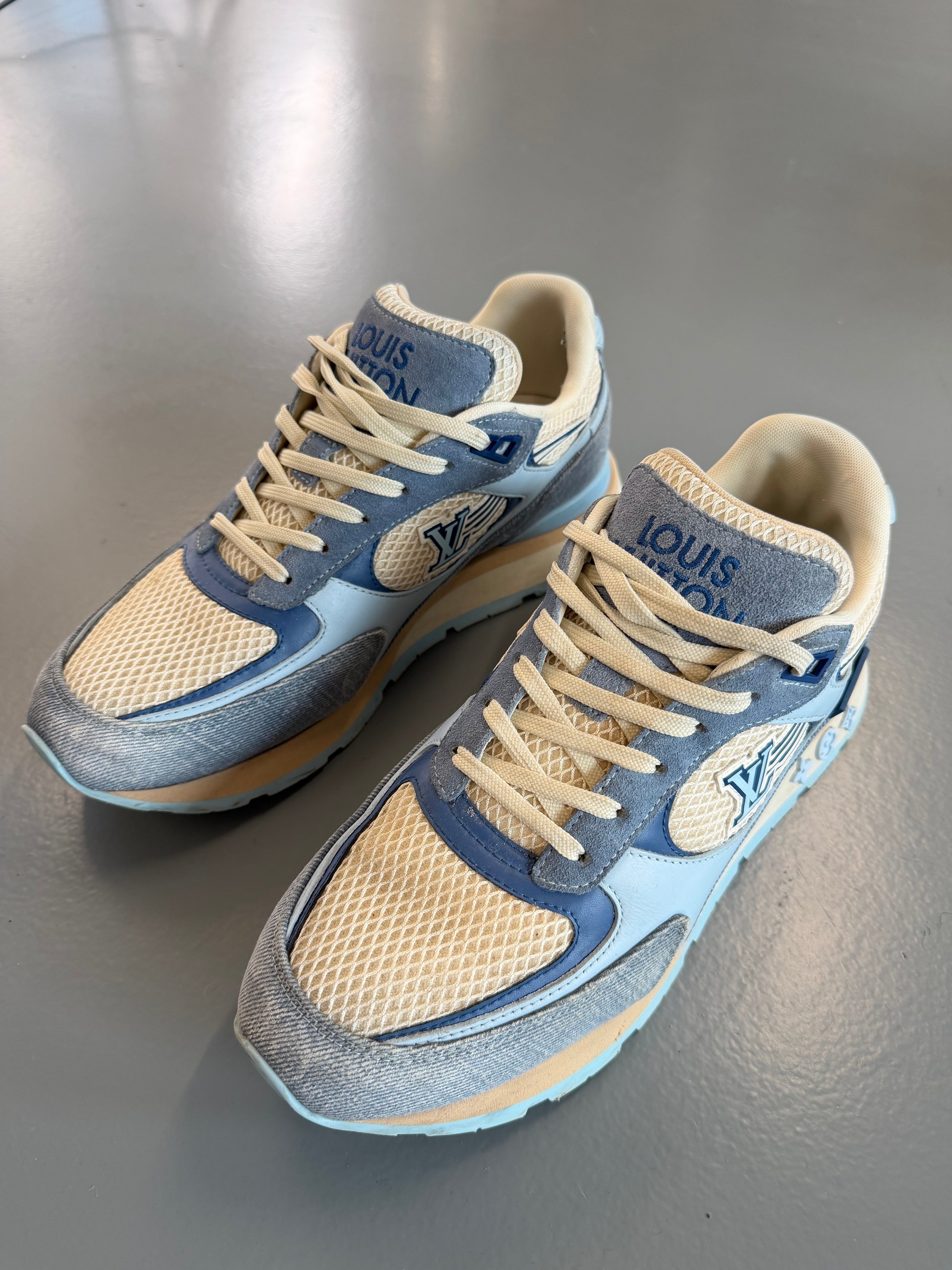 LOUIS VUITTON RUNAWAY TRAINER LIGHT BLUE - UK 6.5 (Fit 7.5) - Affluent ArchivesUsed HIGH END DESIGNER CLOTHING