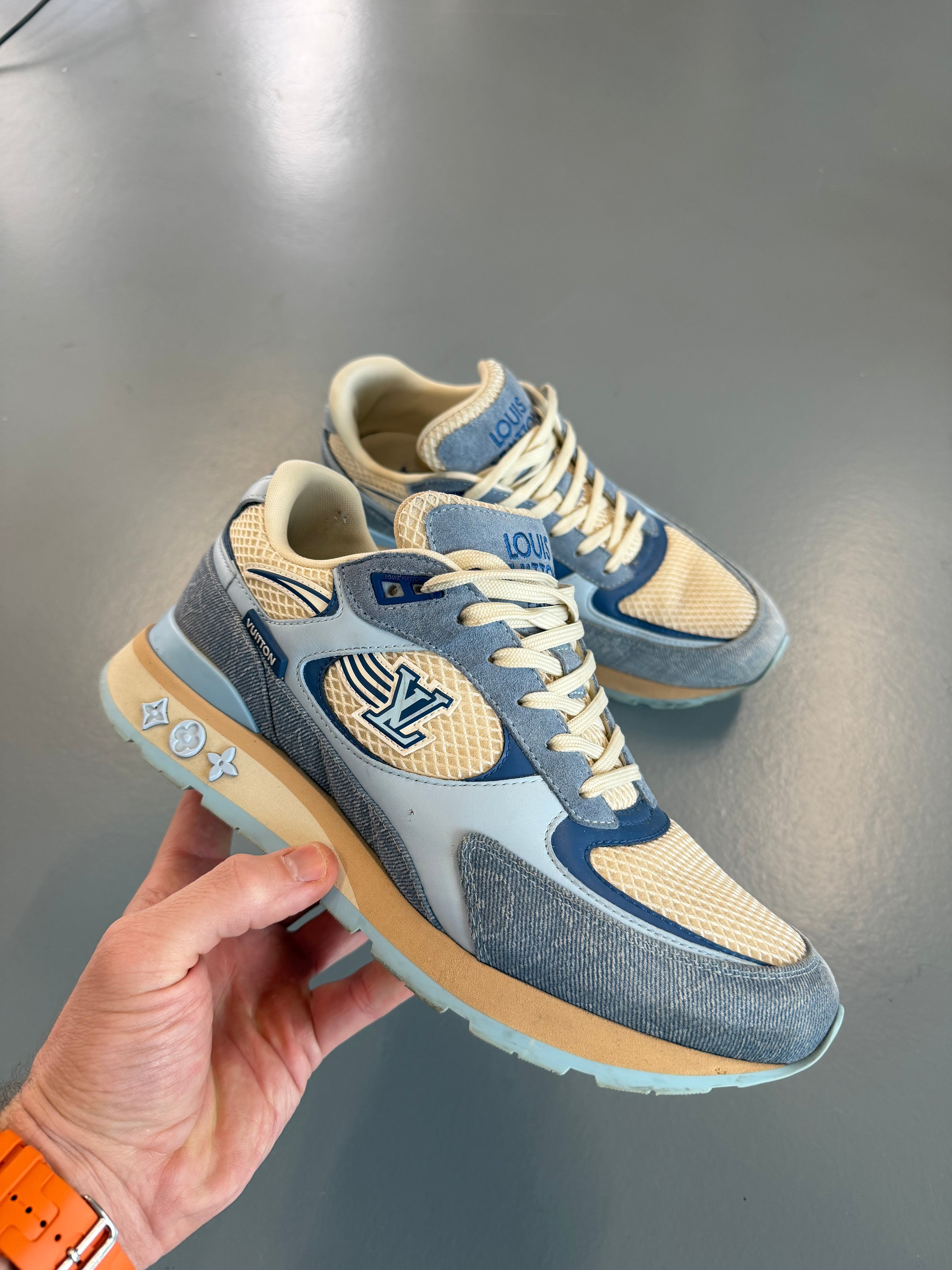 LOUIS VUITTON RUNAWAY TRAINER LIGHT BLUE - UK 6.5 (Fit 7.5) - Affluent ArchivesUsed HIGH END DESIGNER CLOTHING