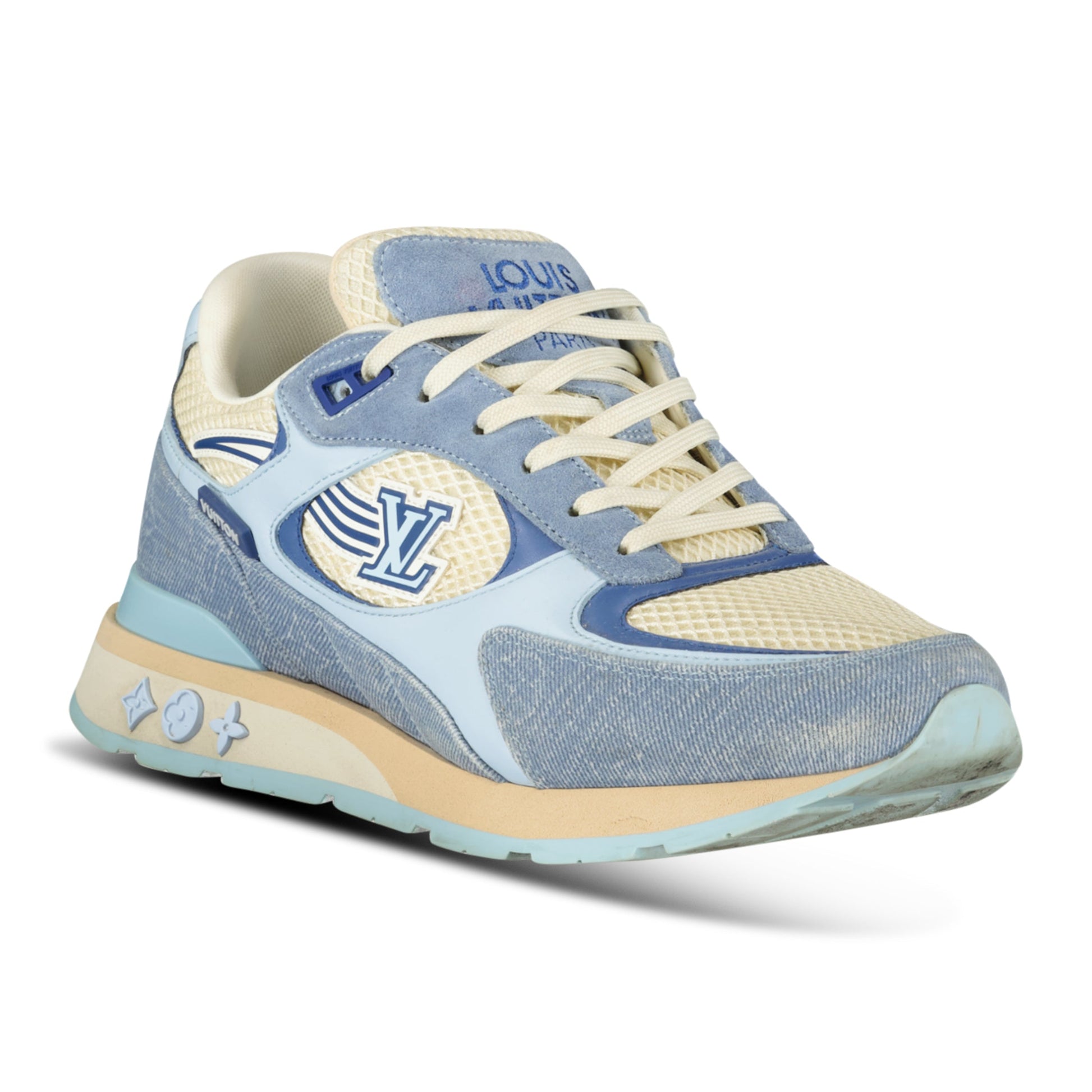 LOUIS VUITTON RUNAWAY TRAINER LIGHT BLUE - UK 8 (Fit 9) - Affluent ArchivesUsed HIGH END DESIGNER CLOTHING