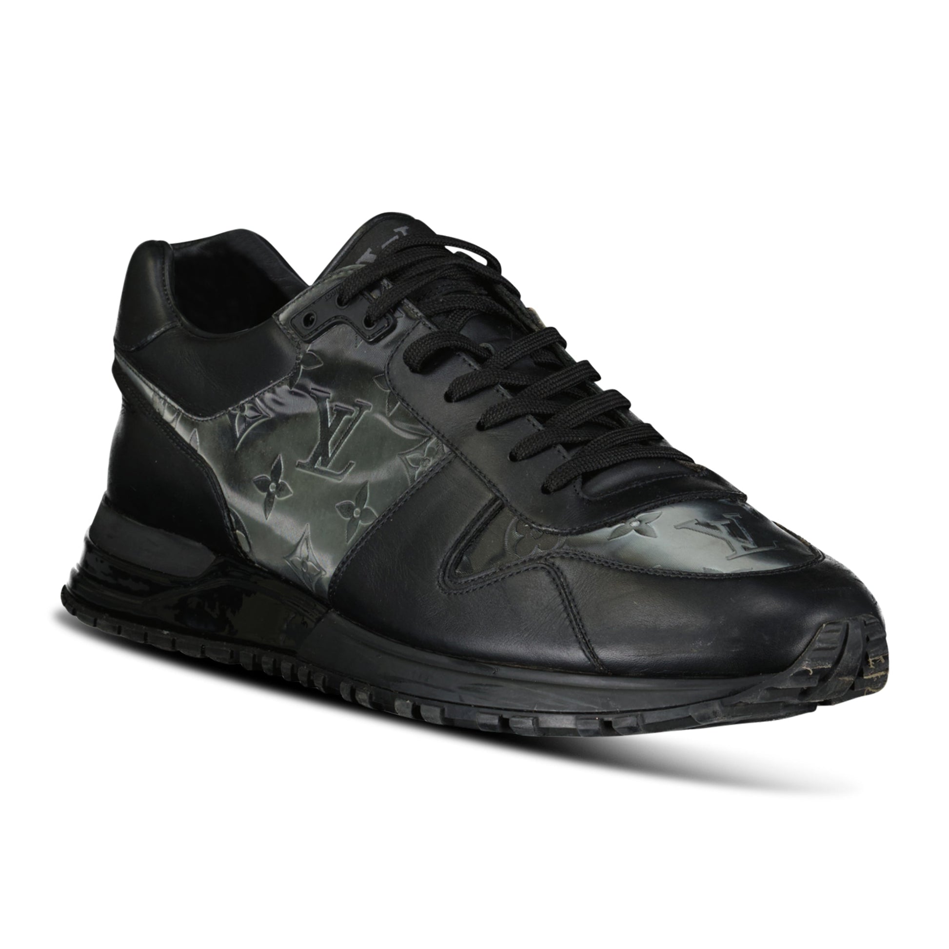 LOUIS VUITTON RUNAWAY TRAINERS BLACK - UK 10 (Fit 11 - Affluent ArchivesUsed HIGH END DESIGNER CLOTHING