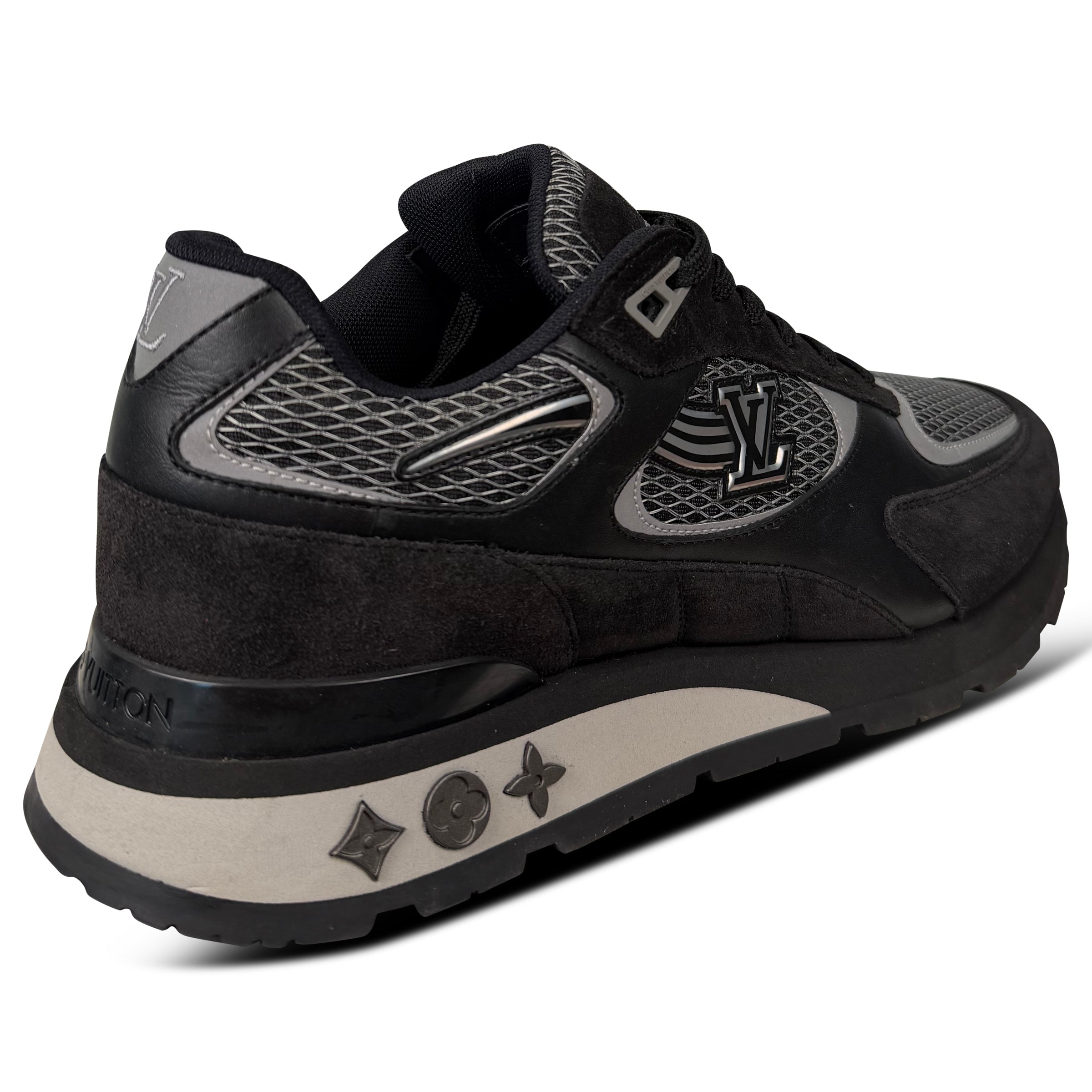 LOUIS VUITTON RUNAWAY TRAINERS BLACK - UK 6 (Fits 7) | PRE OWNED - Affluent ArchivesUsed HIGH END DESIGNER CLOTHING