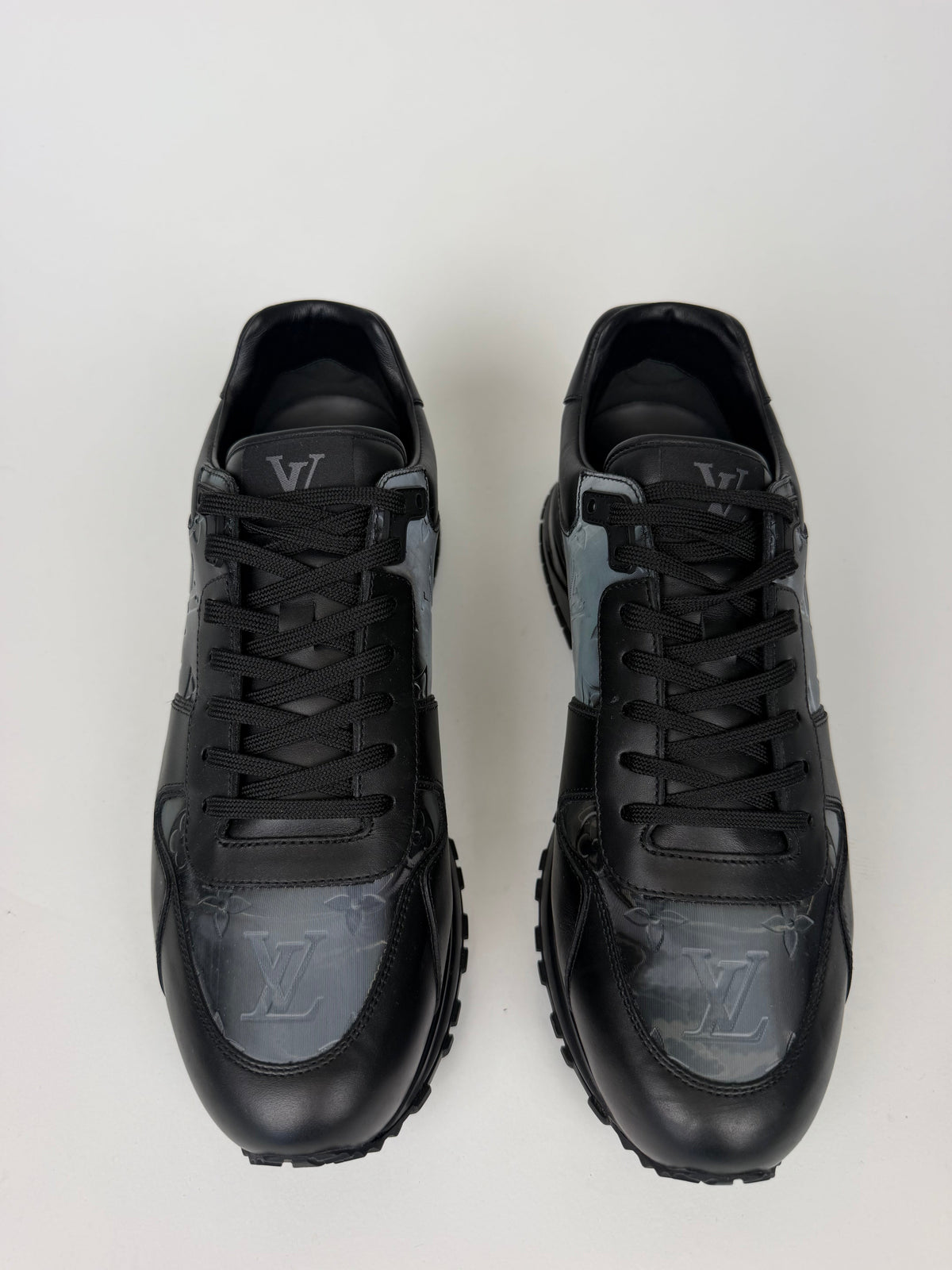 LOUIS VUITTON RUNAWAY TRAINERS BLACK - UK 9 (Fits 10) | PRE OWNED - Affluent ArchivesUsed HIGH END DESIGNER CLOTHING