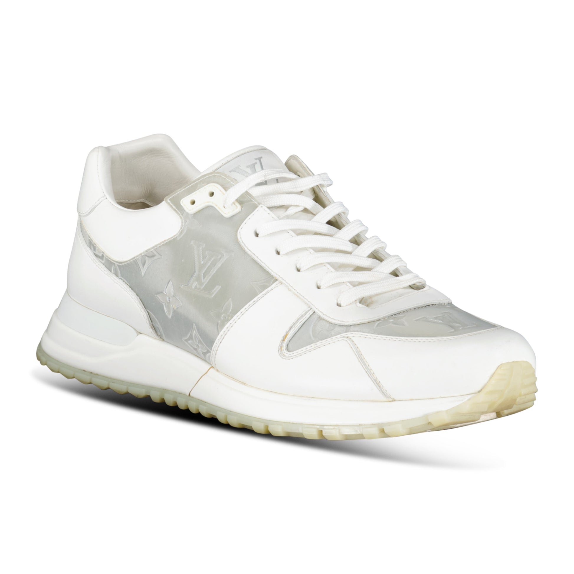 LOUIS VUITTON RUNAWAY TRAINERS WHITE - UK 7.5 (Fit 8.5) - Affluent ArchivesUsed HIGH END DESIGNER CLOTHING