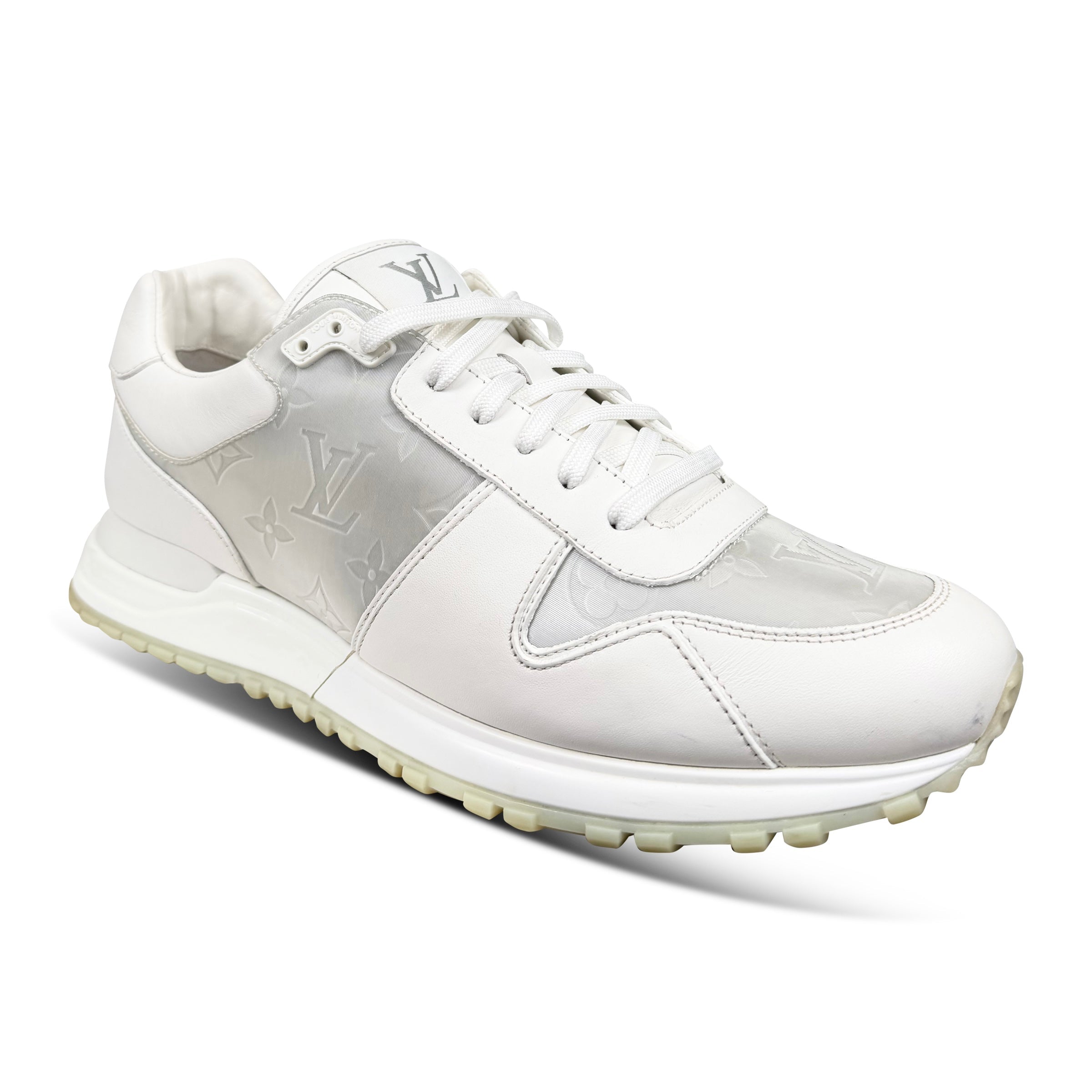 LOUIS VUITTON RUNAWAY TRAINERS WHITE - UK 7.5 (Fit 8.5) - Affluent ArchivesUsed HIGH END DESIGNER CLOTHING