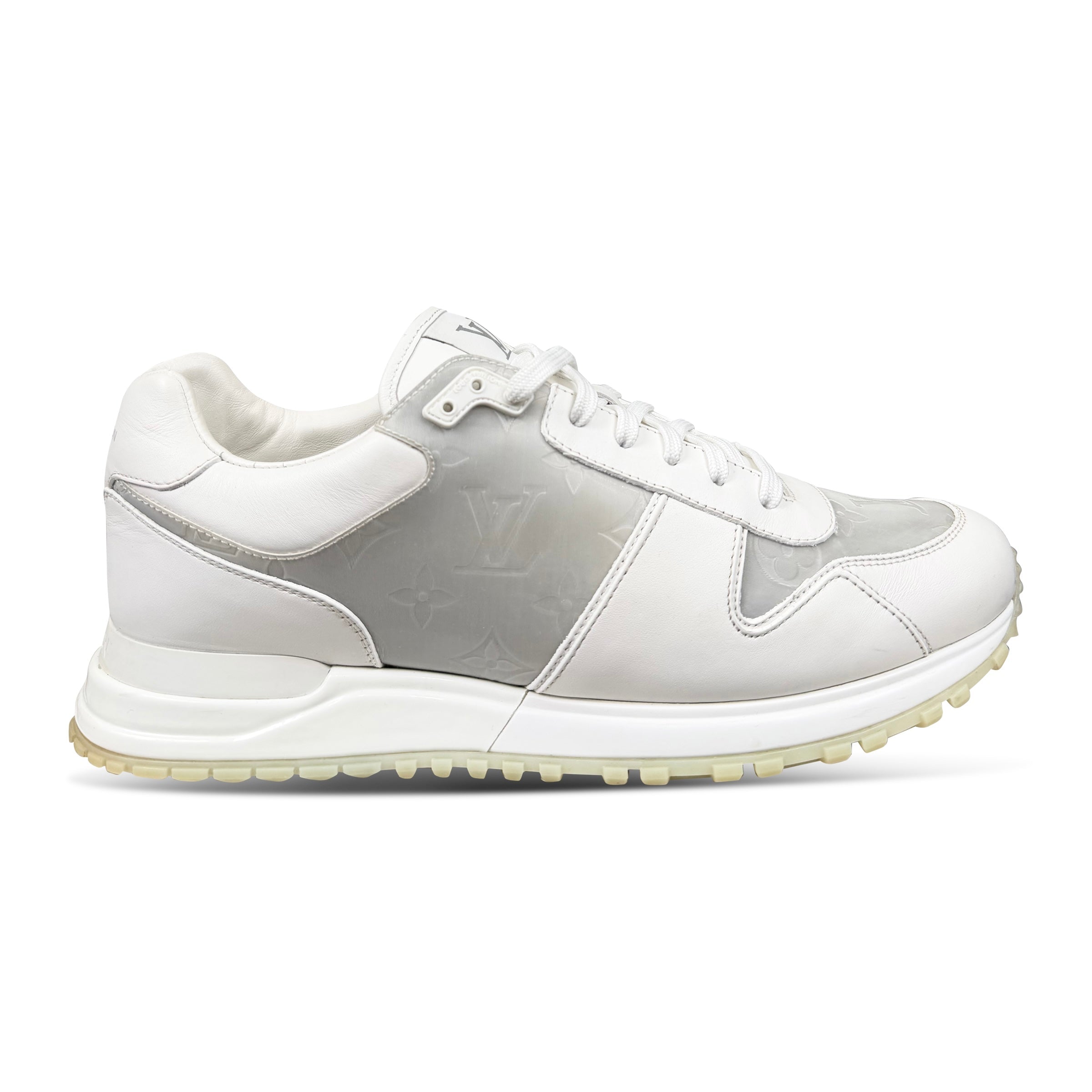 LOUIS VUITTON RUNAWAY TRAINERS WHITE - UK 7.5 (Fit 8.5) - Affluent ArchivesUsed HIGH END DESIGNER CLOTHING