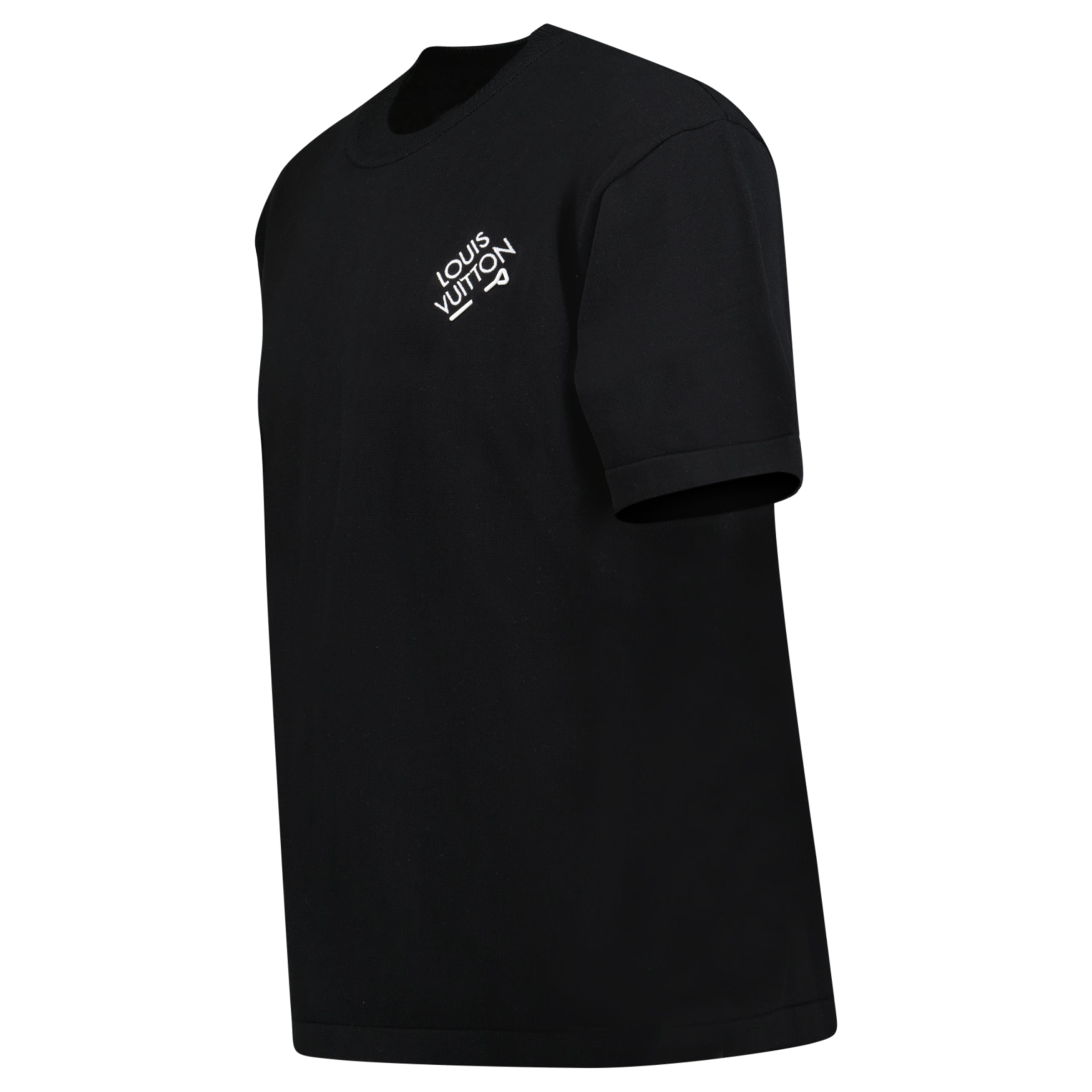 LOUIS VUITTON SIGNATURE BLACK T SHIRT - LARGE (Fits Medium)