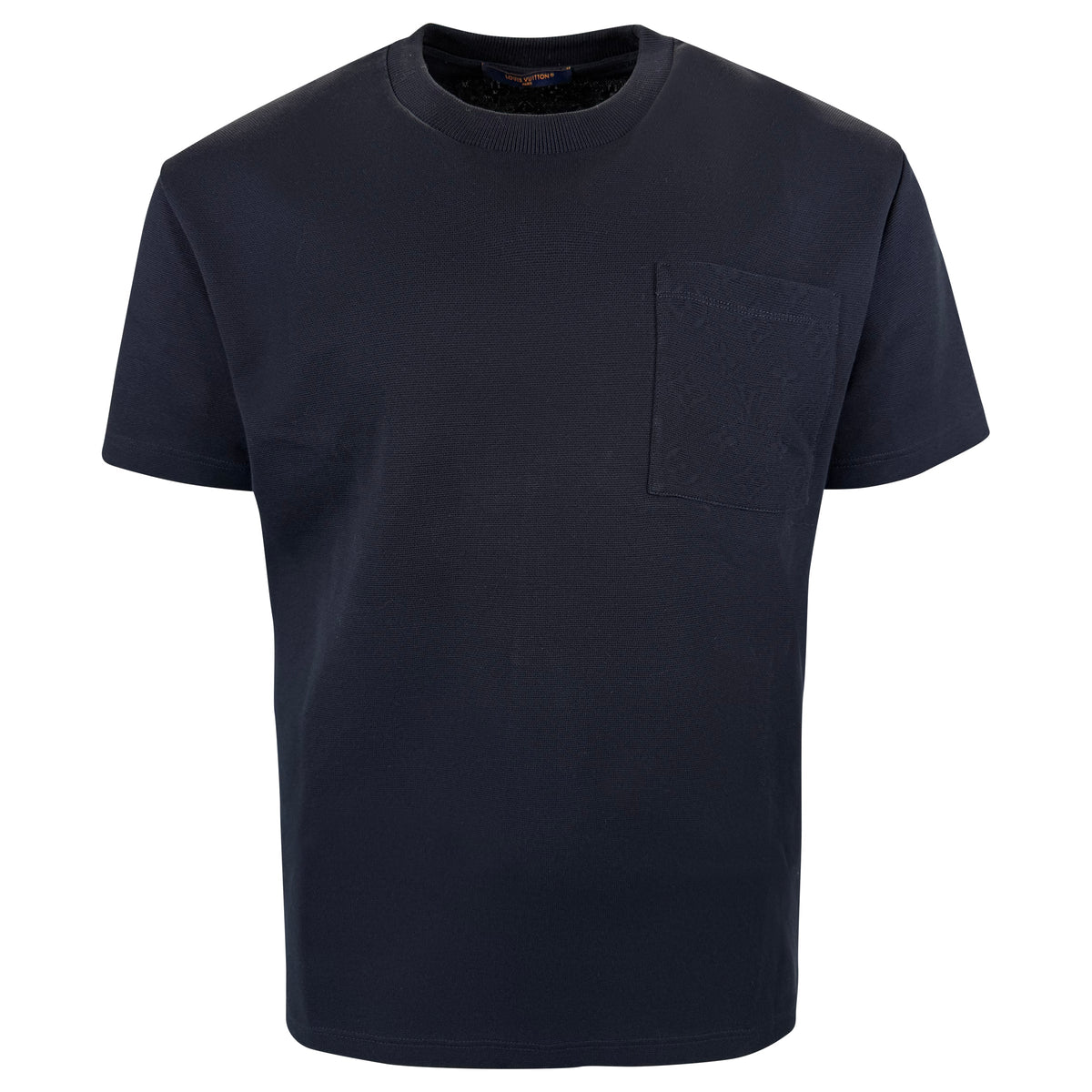 LOUIS VUITTON SIGNATURE POCKET T SHIRT NAVY - LARGE | PRE OWNED - Affluent ArchivesUsed HIGH END DESIGNER CLOTHING