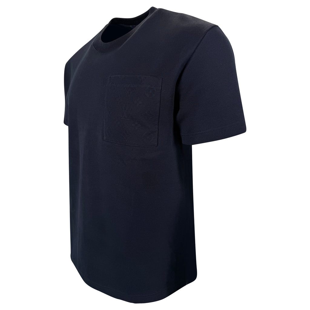 LOUIS VUITTON SIGNATURE POCKET T SHIRT NAVY - LARGE | PRE OWNED - Affluent ArchivesUsed HIGH END DESIGNER CLOTHING