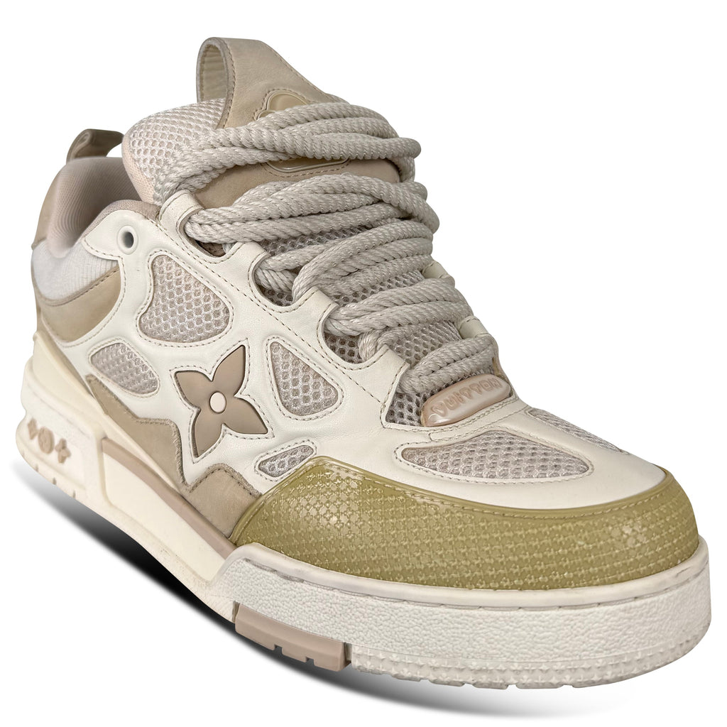 LOUIS VUITTON SKATE SNEAKER BEIGE - UK 7 (Fits 8)| PRE OWNED - Affluent ArchivesUsed HIGH END DESIGNER CLOTHING