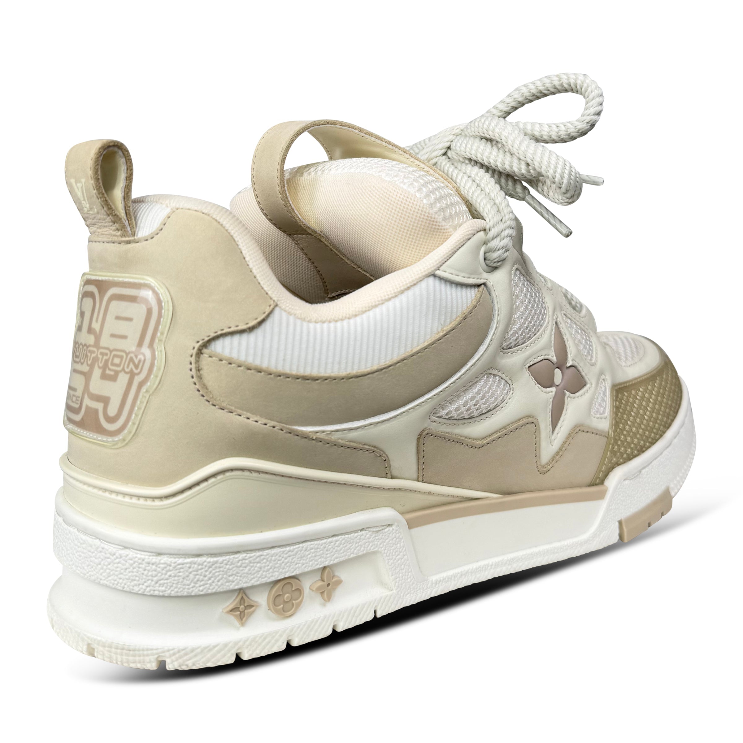 LOUIS VUITTON SKATE SNEAKER BEIGE - UK 7.5 (Fits 8.5) - Affluent ArchivesUsed HIGH END DESIGNER CLOTHING
