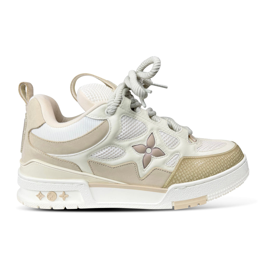 LOUIS VUITTON SKATE SNEAKER BEIGE - UK 7.5 (Fits 8.5) - Affluent ArchivesUsed HIGH END DESIGNER CLOTHING