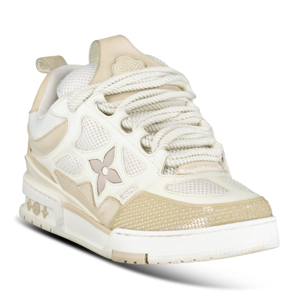 LOUIS VUITTON SKATE SNEAKER BEIGE - UK 9 (Fit 10) - Affluent ArchivesUsed HIGH END DESIGNER CLOTHING