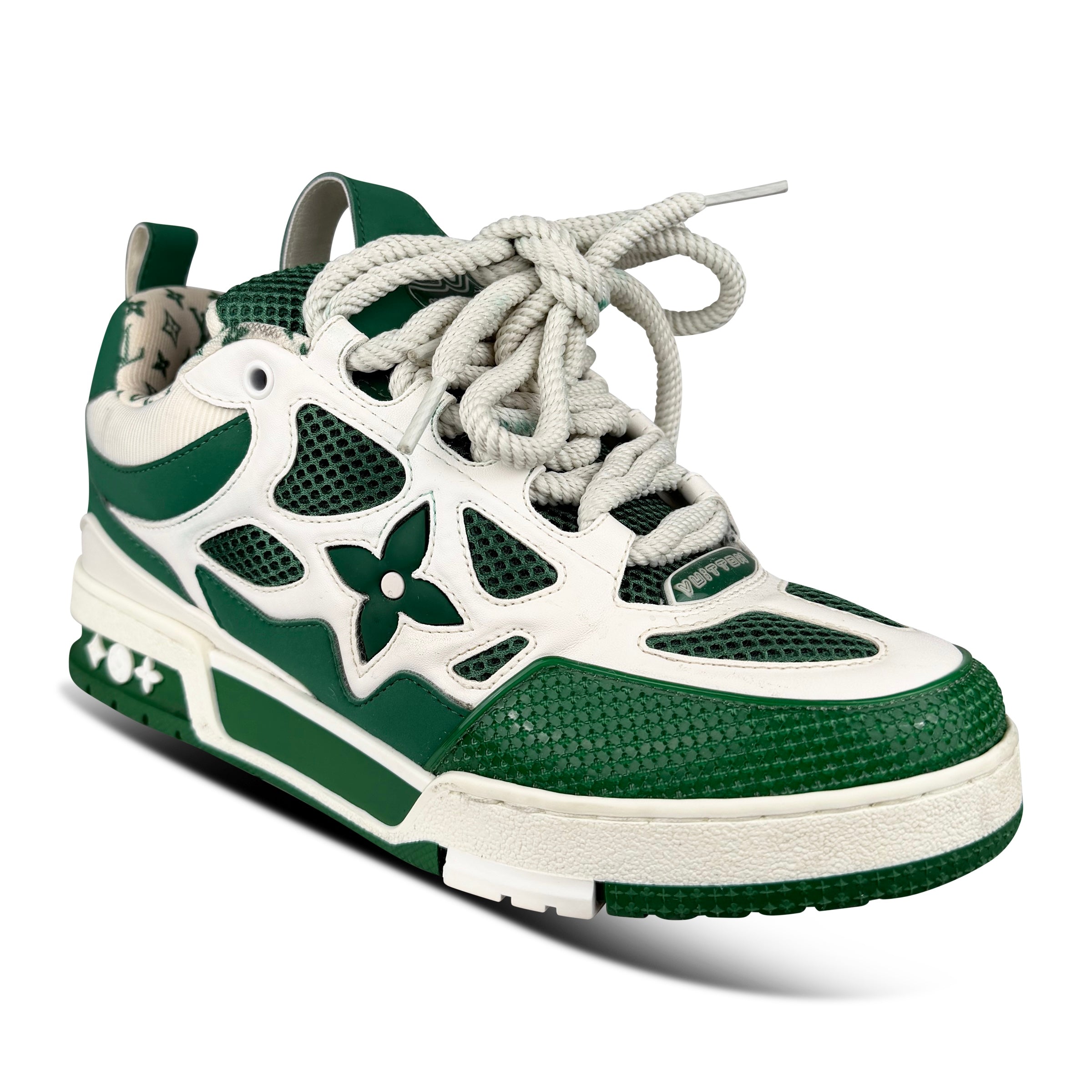 LOUIS VUITTON SKATE SNEAKER GREEN - UK 6 (Fit 7) - Affluent ArchivesUsed HIGH END DESIGNER CLOTHING