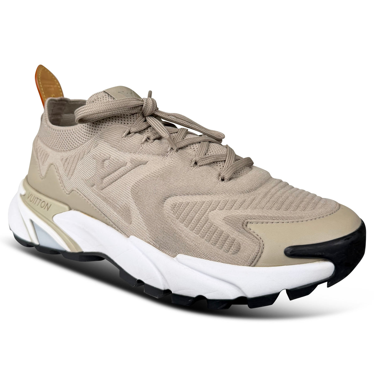 LOUIS VUITTON TATIC KNIT RUNNER TRAINER BEIGE - UK 5 (Fits 6) | PRE OWNED - Affluent ArchivesUsed HIGH END DESIGNER CLOTHING