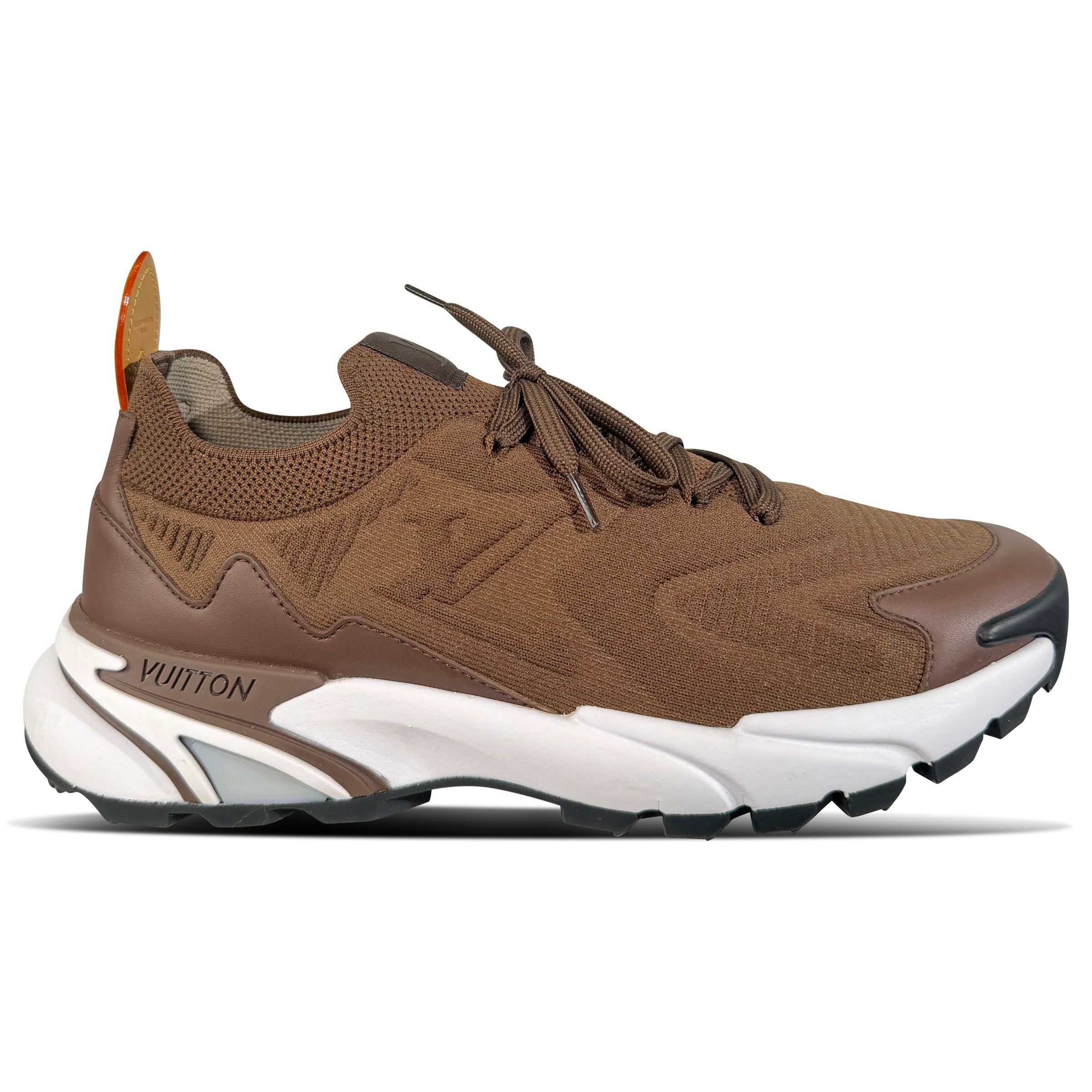 LOUIS VUITTON TATIC KNIT RUNNER TRAINER BROWN - UK 7 (Fits 8) | PRE OWNED - Affluent ArchivesUsed HIGH END DESIGNER CLOTHING