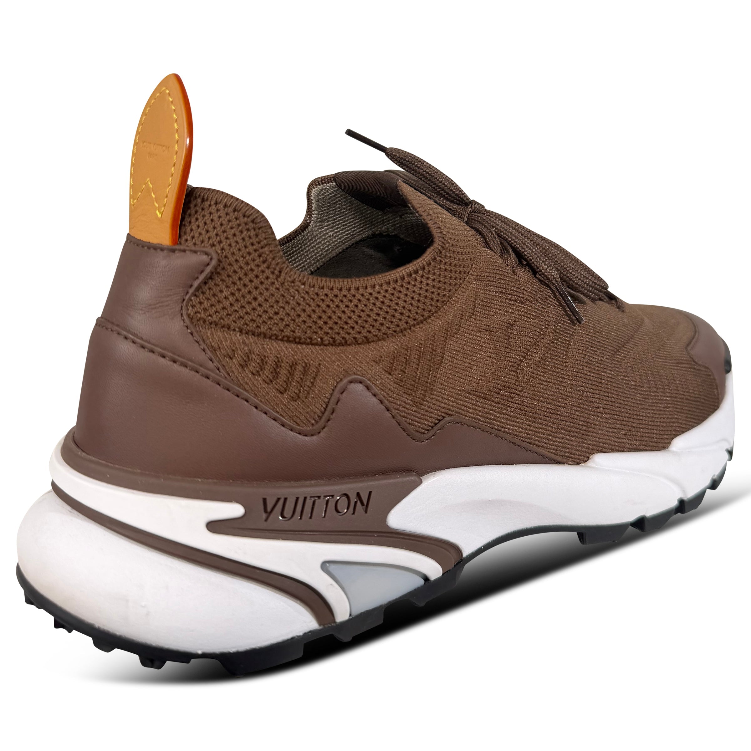 LOUIS VUITTON TATIC KNIT RUNNER TRAINER BROWN - UK 7 (Fits 8) | PRE OWNED - Affluent ArchivesUsed HIGH END DESIGNER CLOTHING