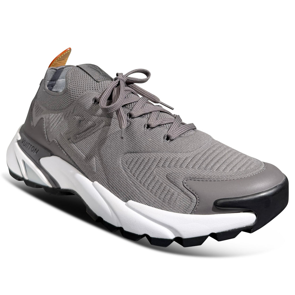 LOUIS VUITTON TATIC KNIT RUNNER TRAINER GREY - UK 7.5 (Fits 8.5) | NEW - Affluent ArchivesUsed HIGH END DESIGNER CLOTHING