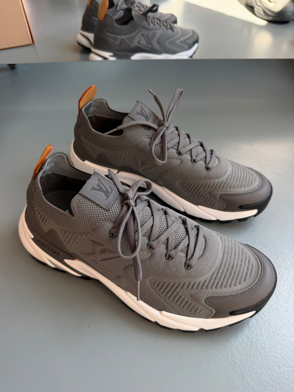 LOUIS VUITTON TATIC KNIT RUNNER TRAINER GREY - UK 7.5 (Fits 8.5) | NEW - Affluent ArchivesUsed HIGH END DESIGNER CLOTHING