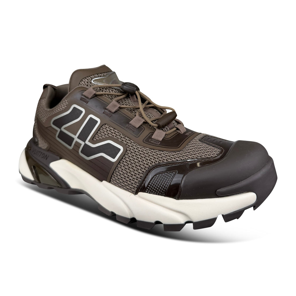 LOUIS VUITTON TATIC RUNNER TRAINER BROWN - UK 8 (Fits 9) - Affluent ArchivesUsed HIGH END DESIGNER CLOTHING