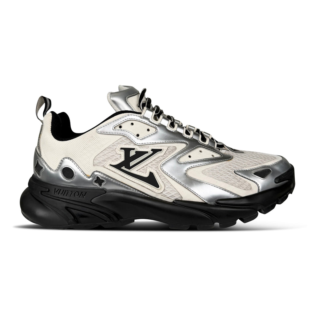 LOUIS VUITTON TATIC RUNNER TRAINER SILVER - UK 9 (Fits 10) - Affluent ArchivesUsed HIGH END DESIGNER CLOTHING