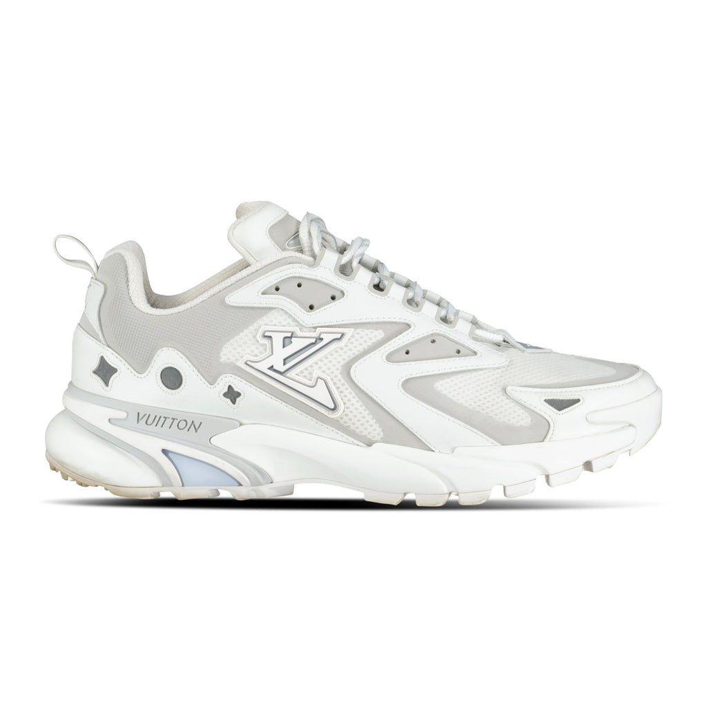 LOUIS VUITTON TATIC RUNNER TRAINER WHITE - UK 7 (Fit 8) - Affluent ArchivesUsed HIGH END DESIGNER CLOTHING