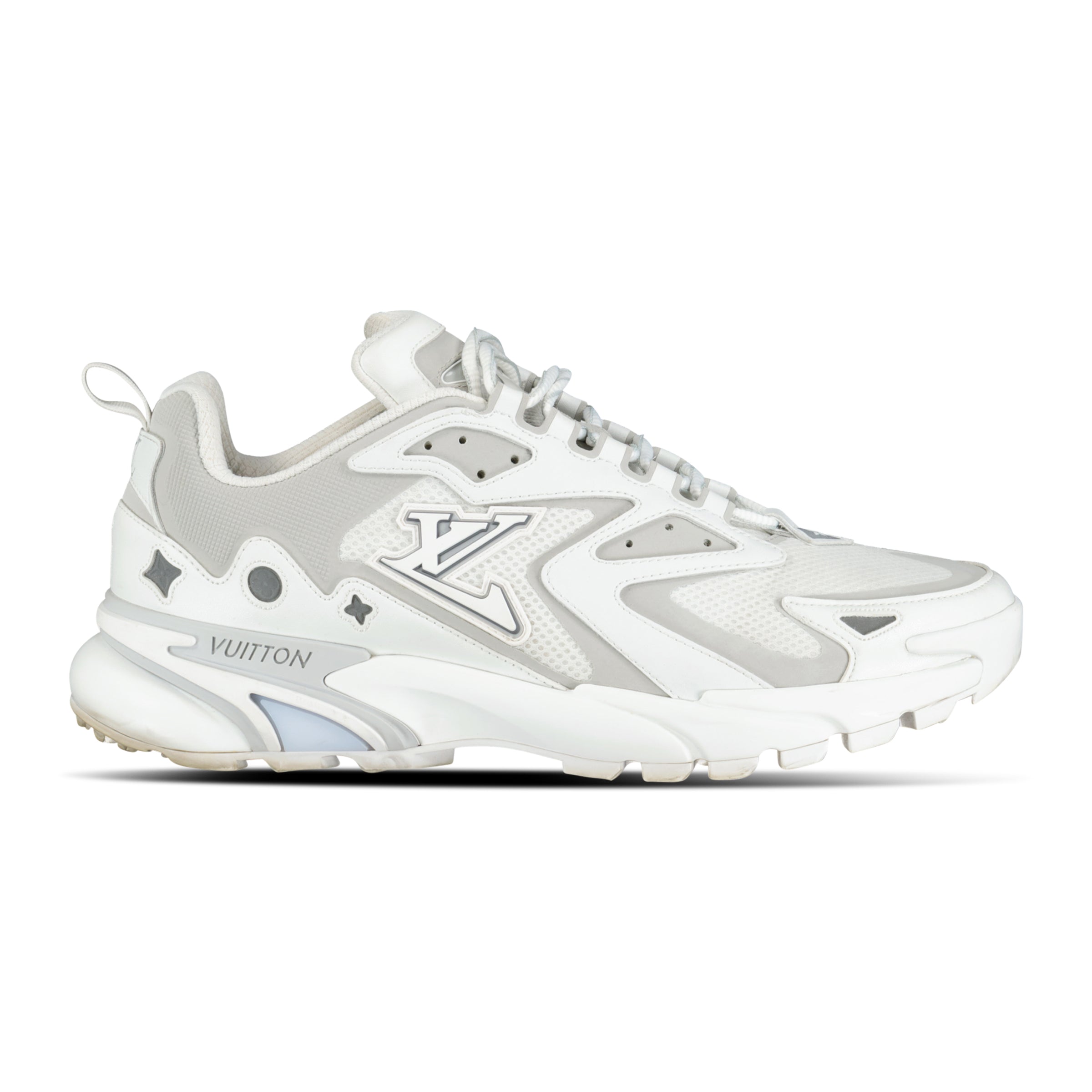 LOUIS VUITTON TATIC RUNNER TRAINER WHITE - UK 7 (Fit 8) - Affluent ArchivesUsed HIGH END DESIGNER CLOTHING