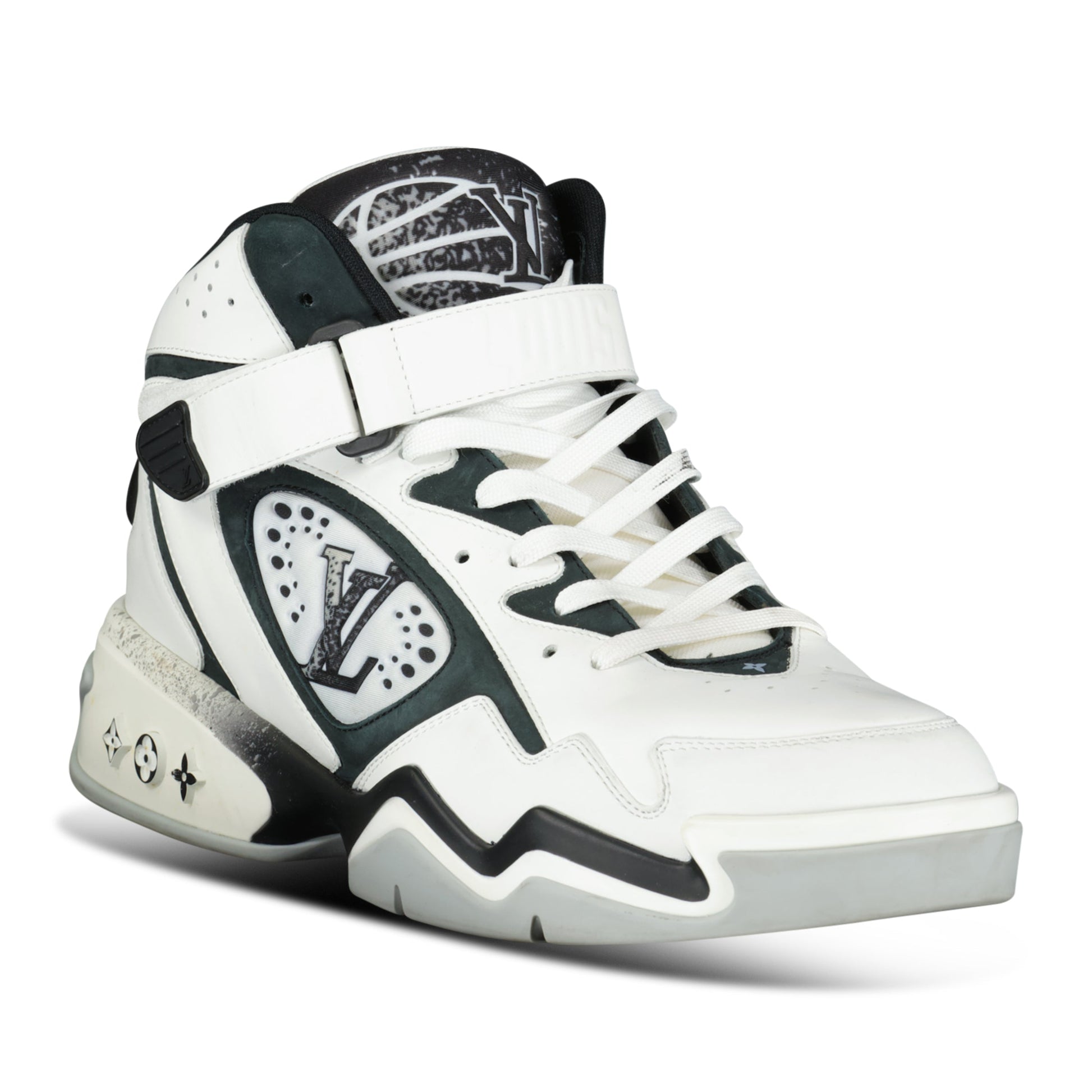 LOUIS VUITTON VIRGIL ABLOH HIGH TOP SNEAKER - UK 10 (Fit 11) - Affluent ArchivesUsed HIGH END DESIGNER CLOTHING