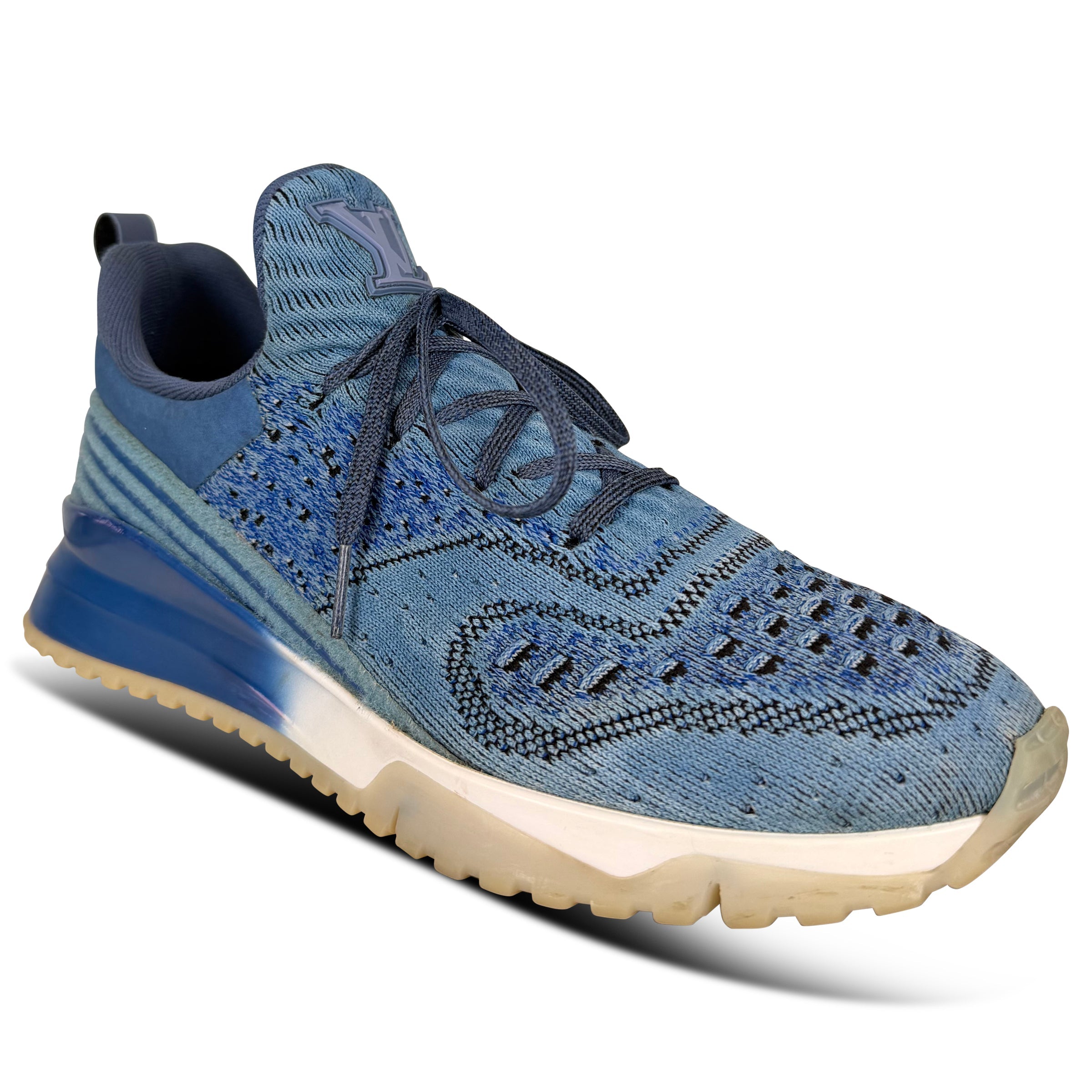 LOUIS VUITTON VNR SNEAKER BLUE - UK 8 (Fit 9) | PRE OWNED - Affluent ArchivesUsed HIGH END DESIGNER CLOTHING