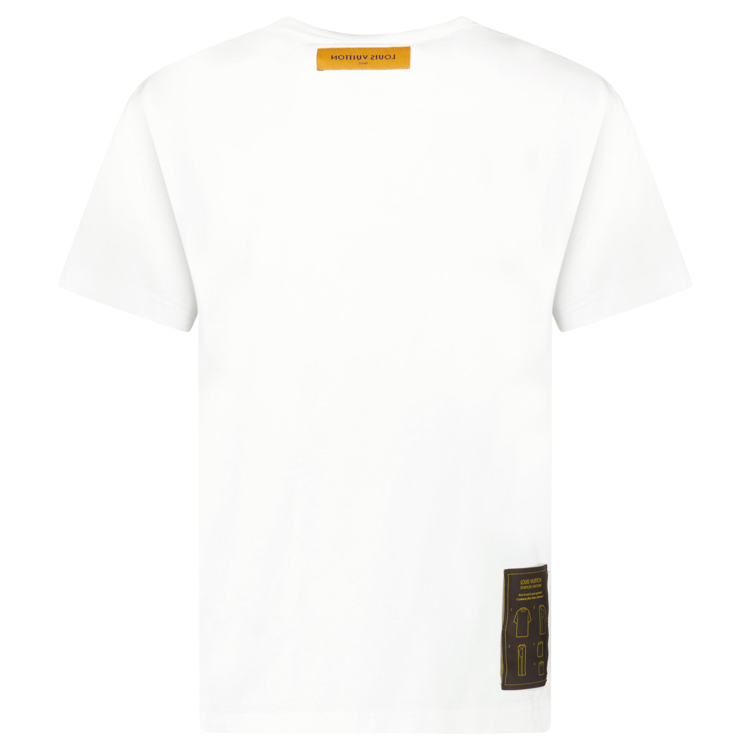 LOUIS VUITTON WHITE INSIDE OUT STAPLES T SHIRT - SMALL (Fits