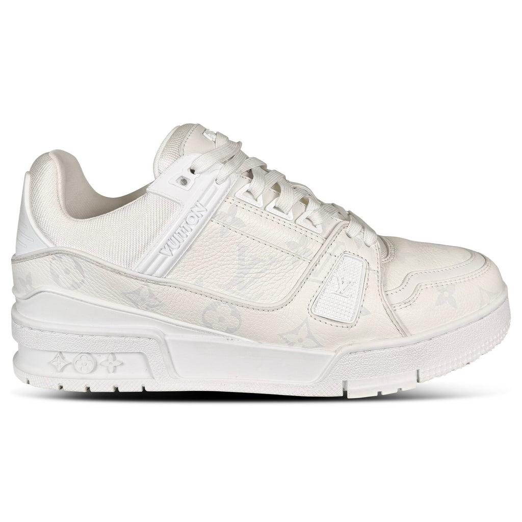 LOUIS VUITTON WHITE LV SNEAKER - UK 6 (Fit 7) | PRE OWNED - Affluent ArchivesUsed HIGH END DESIGNER CLOTHING