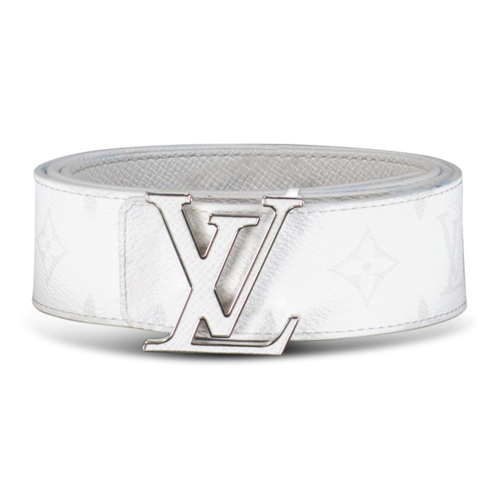 LOUIS VUITTON WHITE MONOGRAM BELT - 32 - 36W - Affluent ArchivesUsed HIGH END DESIGNER CLOTHING