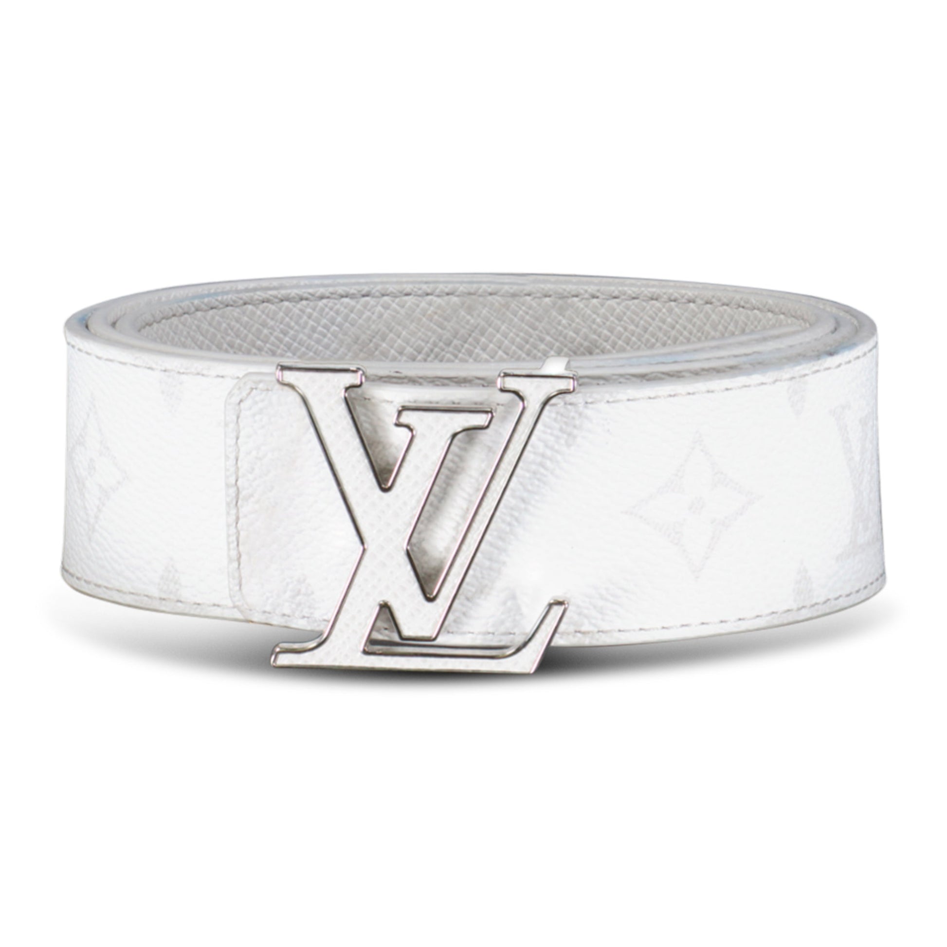 LOUIS VUITTON WHITE MONOGRAM BELT - 32 - 36W - Affluent ArchivesUsed HIGH END DESIGNER CLOTHING