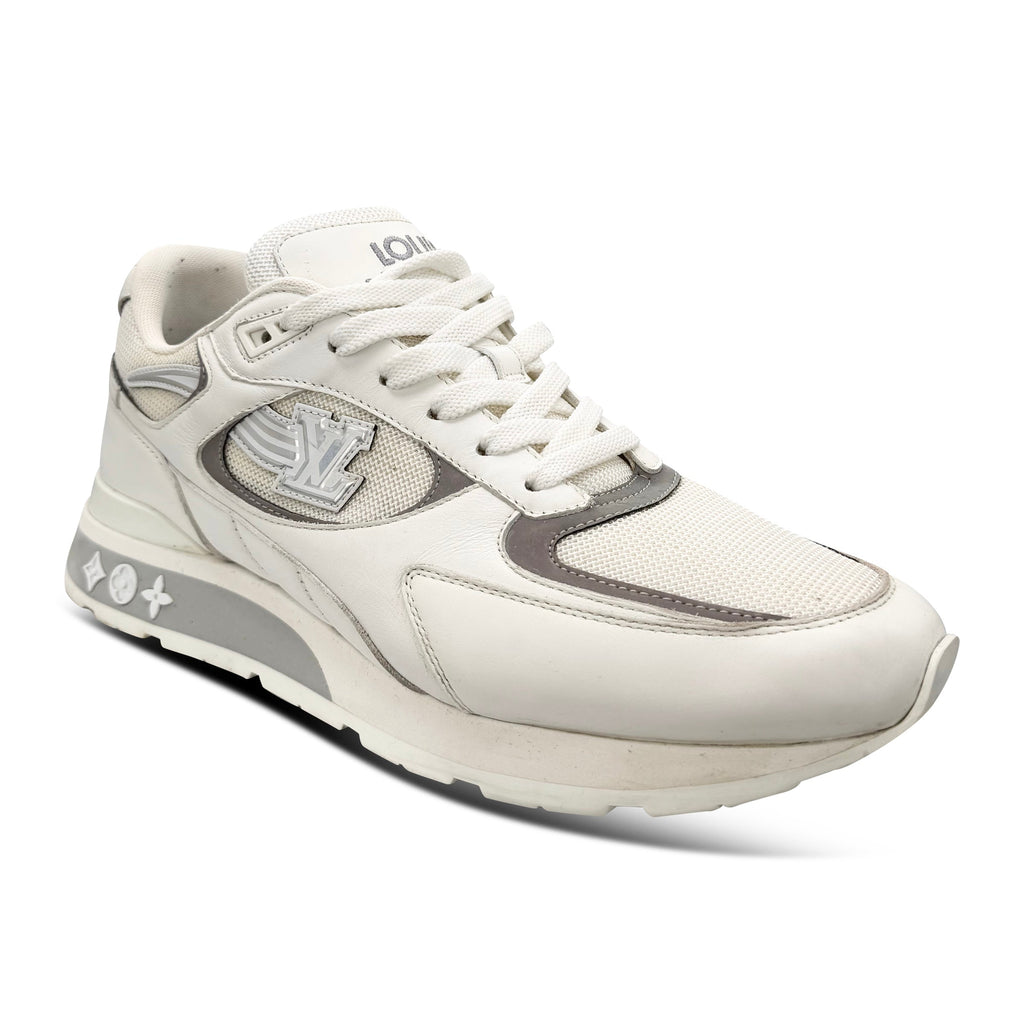 LOUIS VUITTON WHITE RUNAWAY TRAINERS BLACK - UK 9 (Fit 10) - Affluent ArchivesUsed HIGH END DESIGNER CLOTHING