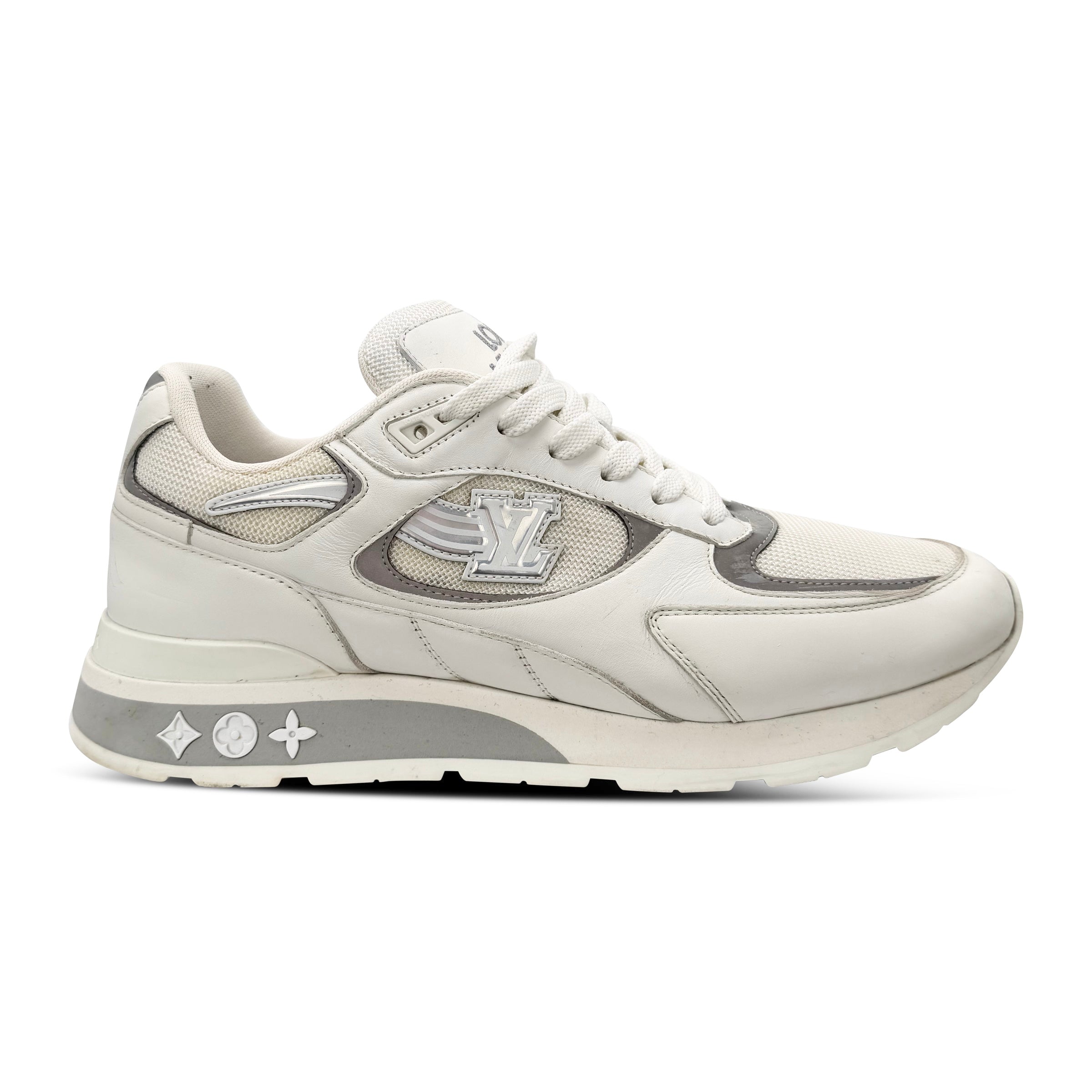 LOUIS VUITTON WHITE RUNAWAY TRAINERS BLACK - UK 9 (Fit 10) - Affluent ArchivesUsed HIGH END DESIGNER CLOTHING